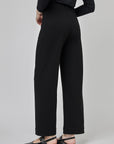 Wide-leg pants with pockets with button and opening | CF25-107R - Black