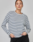 T-shirt rayé à manches longues avec poche | CF25-314