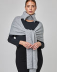 Collar with closure and integrated scarf | CF25-509- Grey