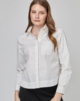 Chemise classique boutonnée avec poche poitrine | CF25-608 - Milk