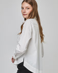 Chemise classique boutonnée avec poche poitrine | CF25-608 - Milk