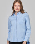 Chemise classique boutonnée avec poche poitrine | CF25-608 - Sky