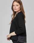 Sweat avec poche sur la poitrine | CF25-701 - Noir