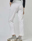 Pantalon ajusté avec poches latérales et bande en nylon | CF25-710 - Milk