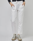 Pantalon ajusté avec poches latérales et bande en nylon | CF25-710 - Milk