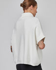 Pull sans manches à col montant style poncho | CF25-923