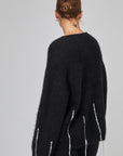 Pull oversize avec finitions de fils | CF25-926 -Noir