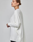 Chandail oversize à col rond et manches ajustées | CF25-927 - Milk