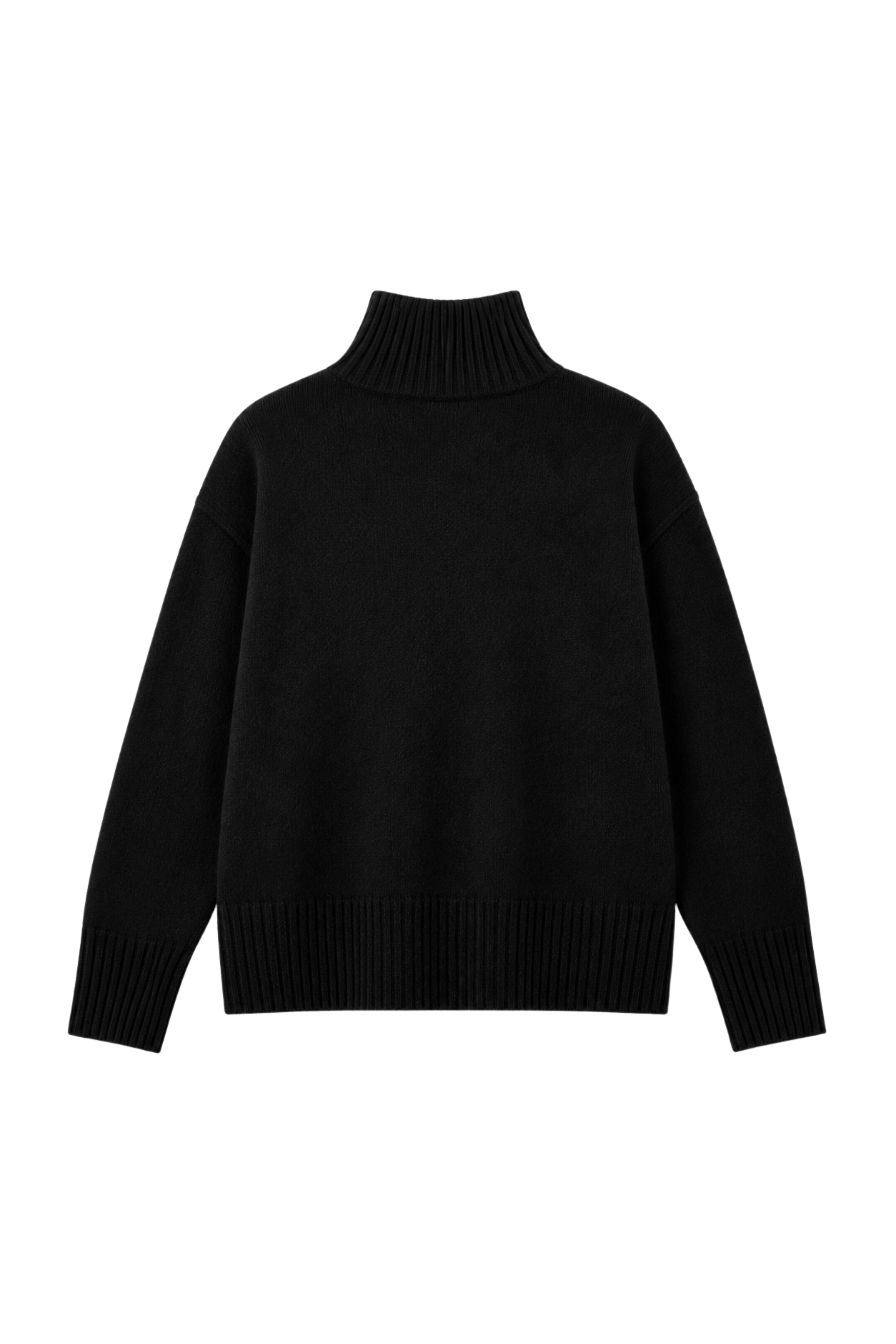 Chandail court col montant - Noir