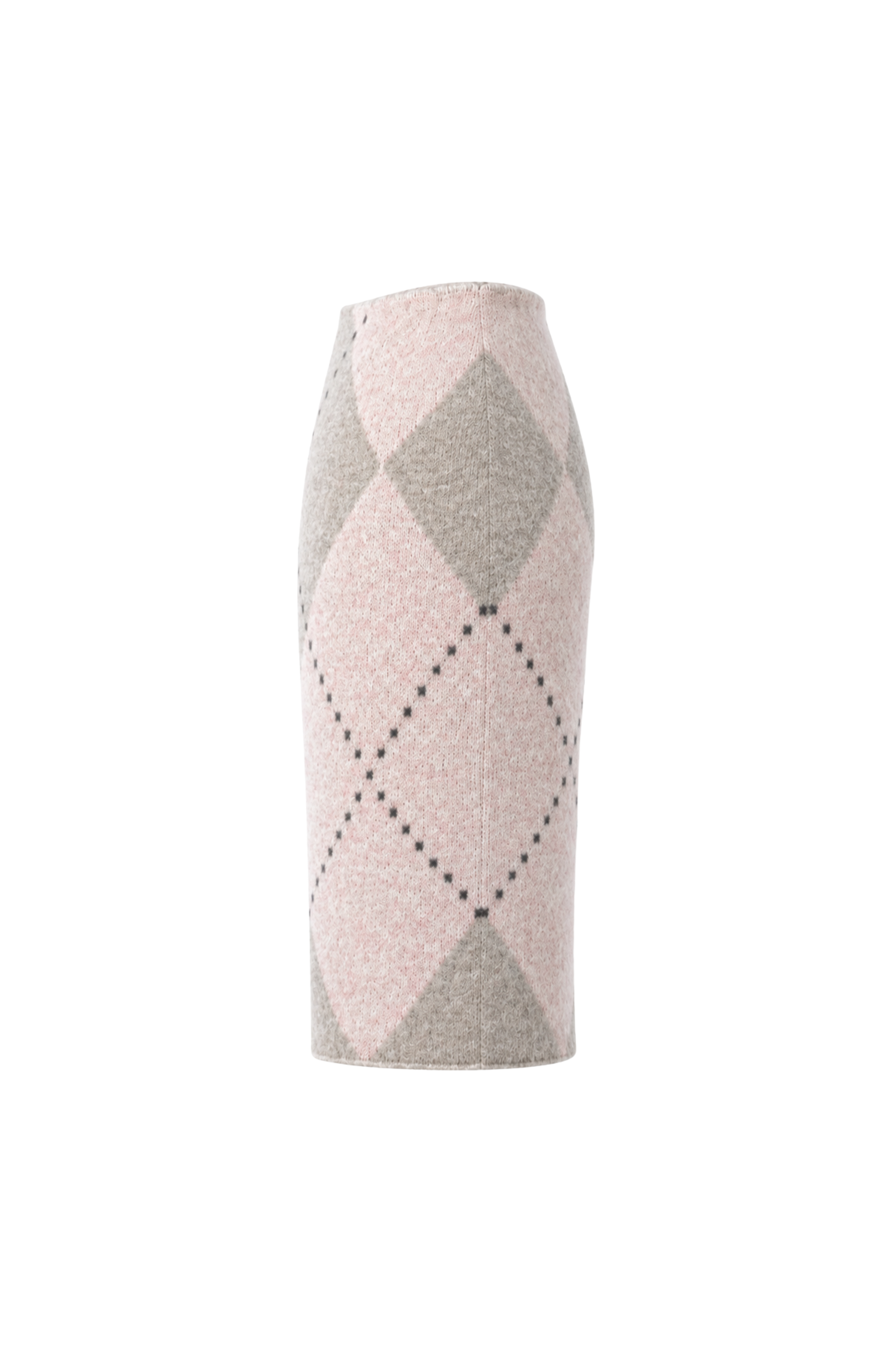 Jupe en tricot argyle - Rose