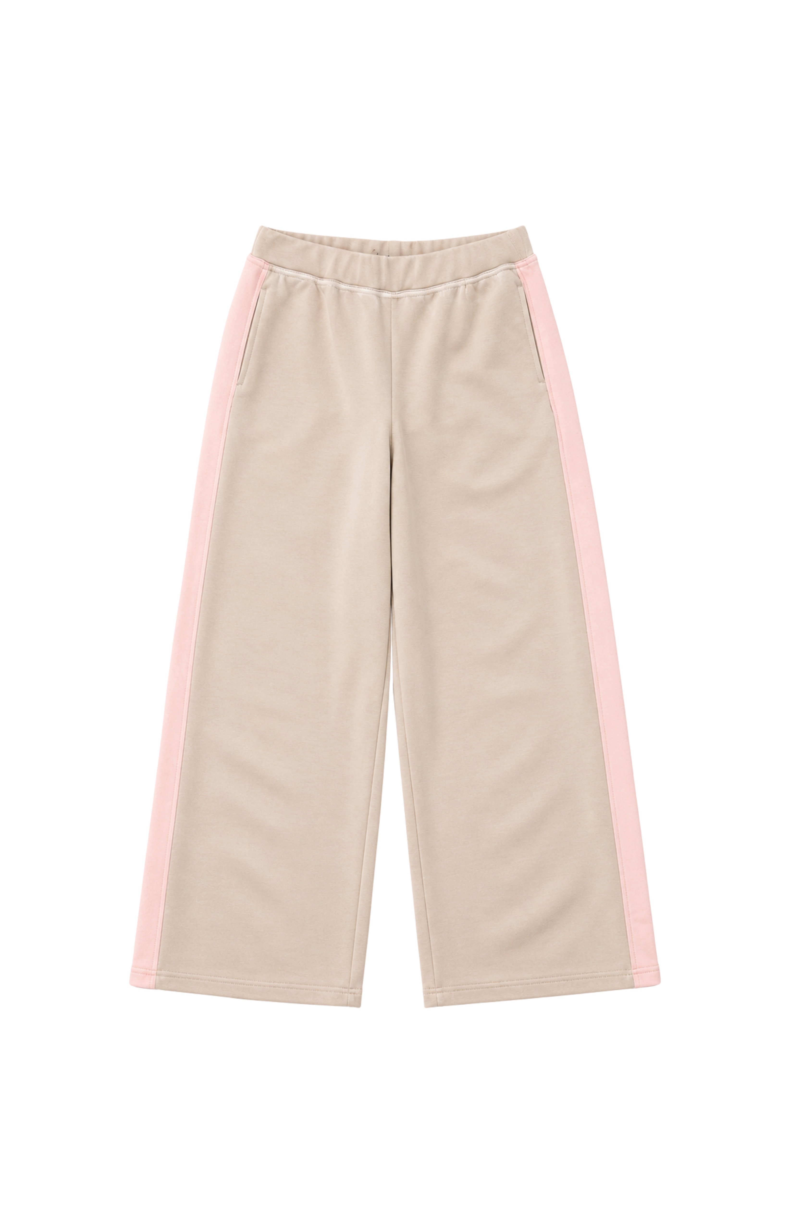 Pantalon bicolore - Rose et sable
