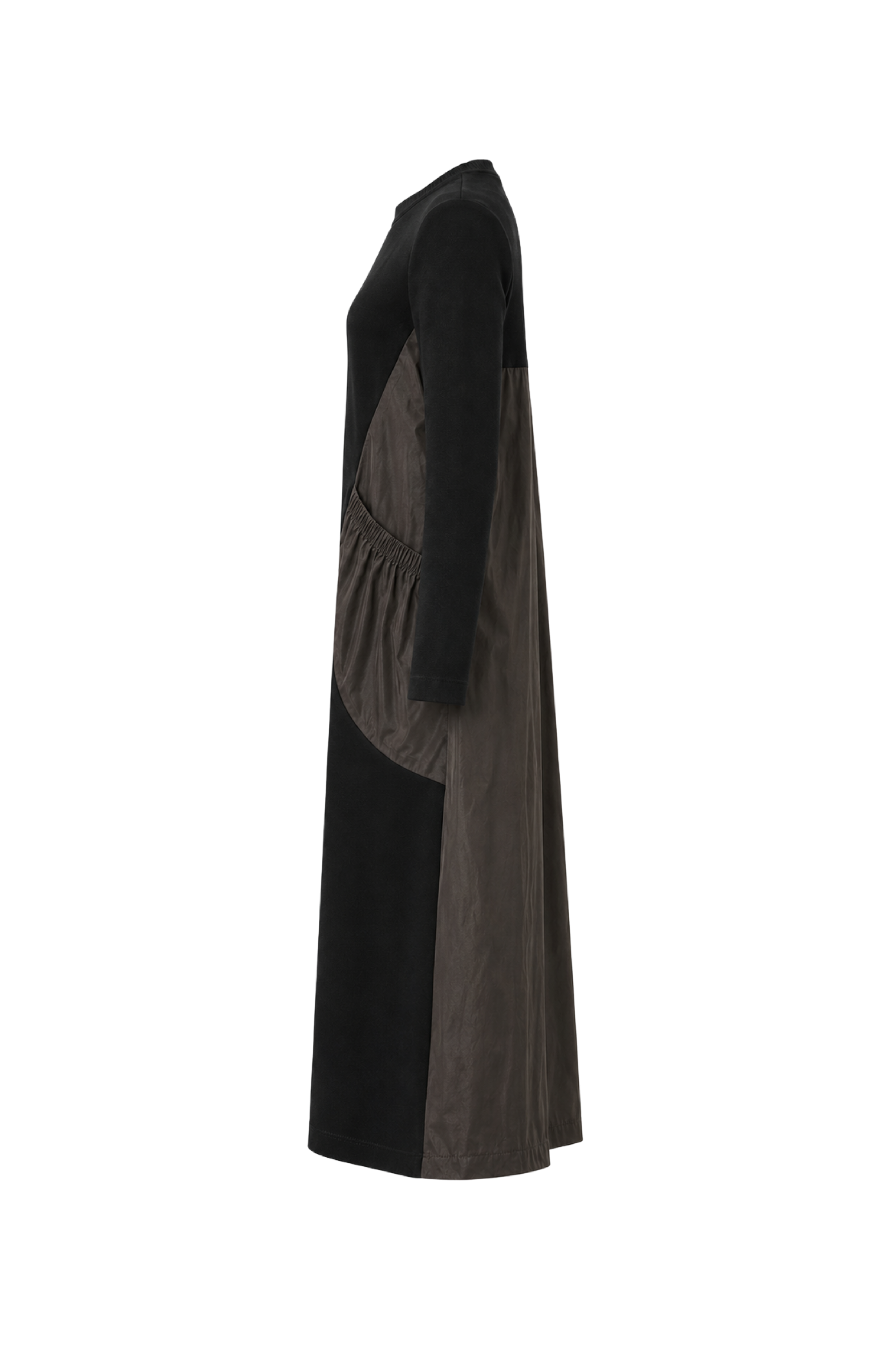 Robe à empiècement nylon - Noir