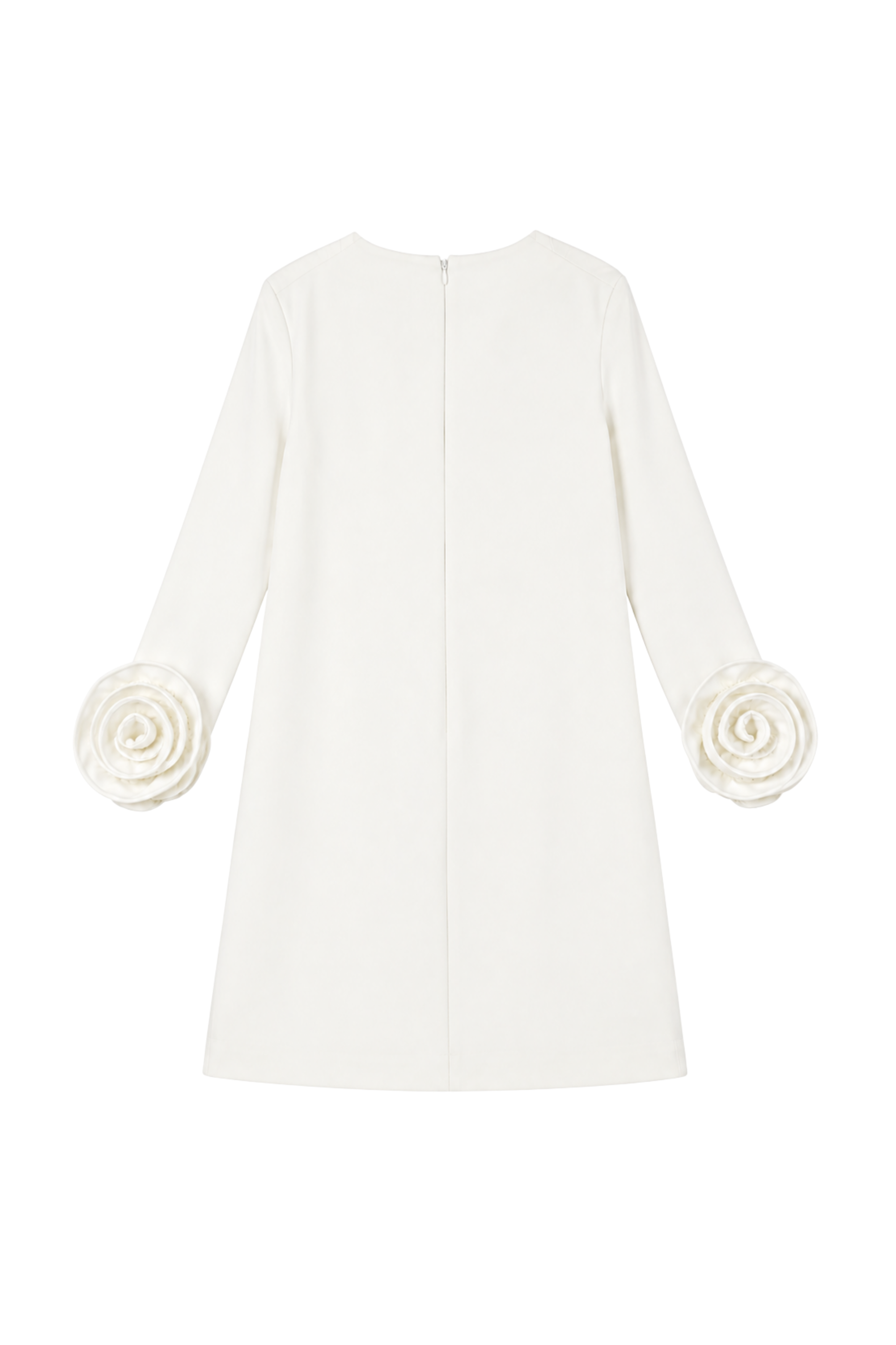 Robe manches roses - Blanc