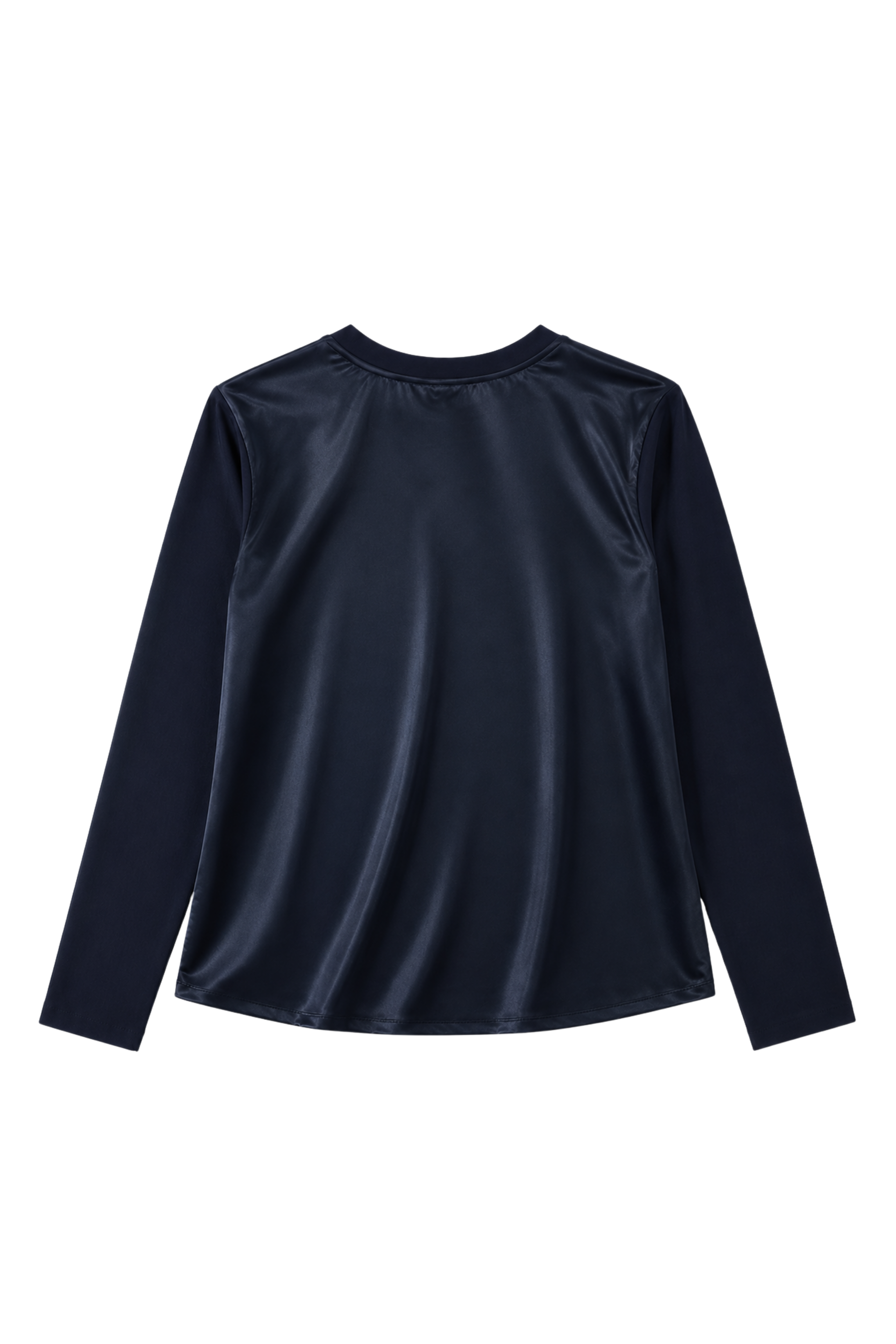 T-shirt satin et jersey - Navy