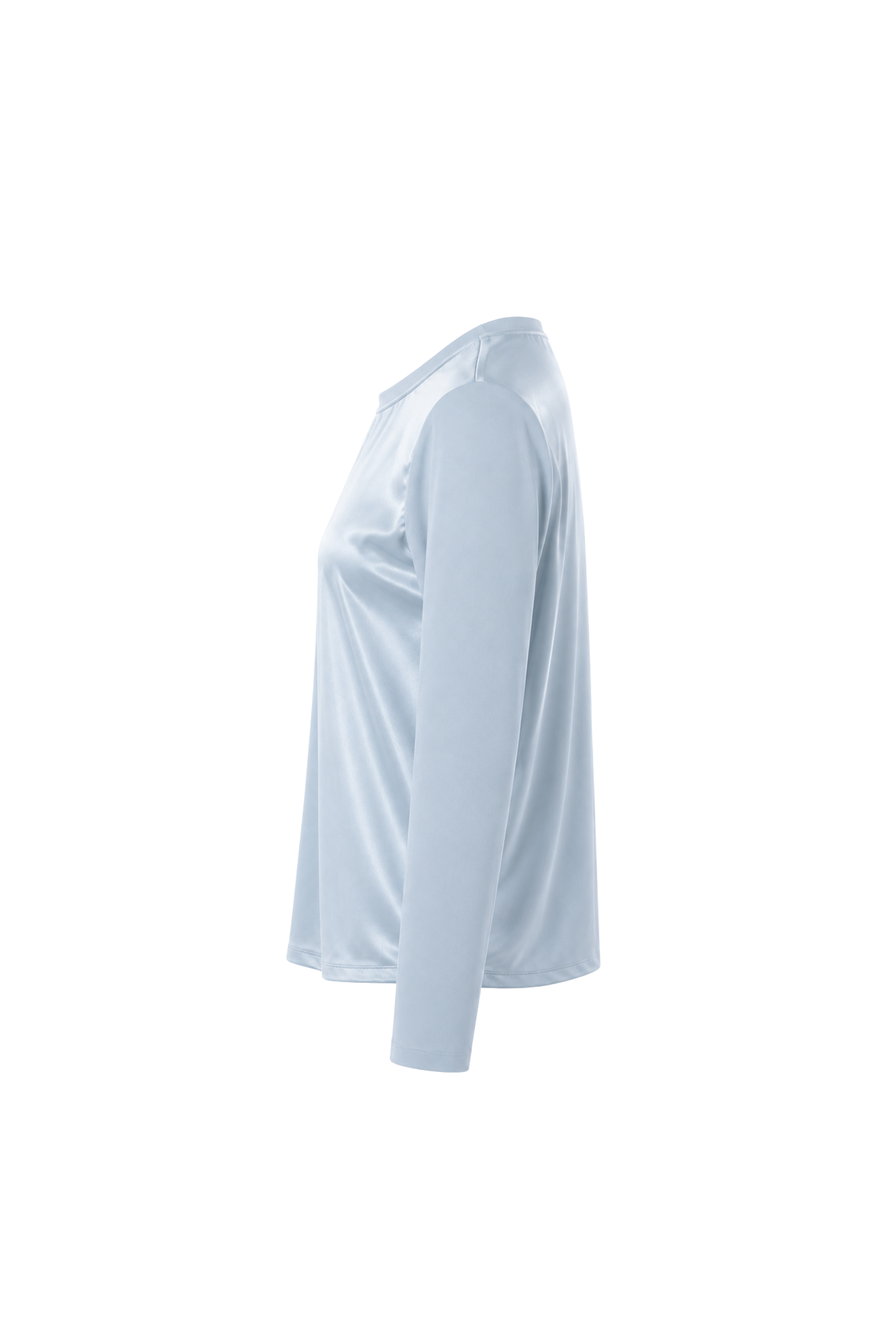 T-shirt satin et jersey - Bleu
