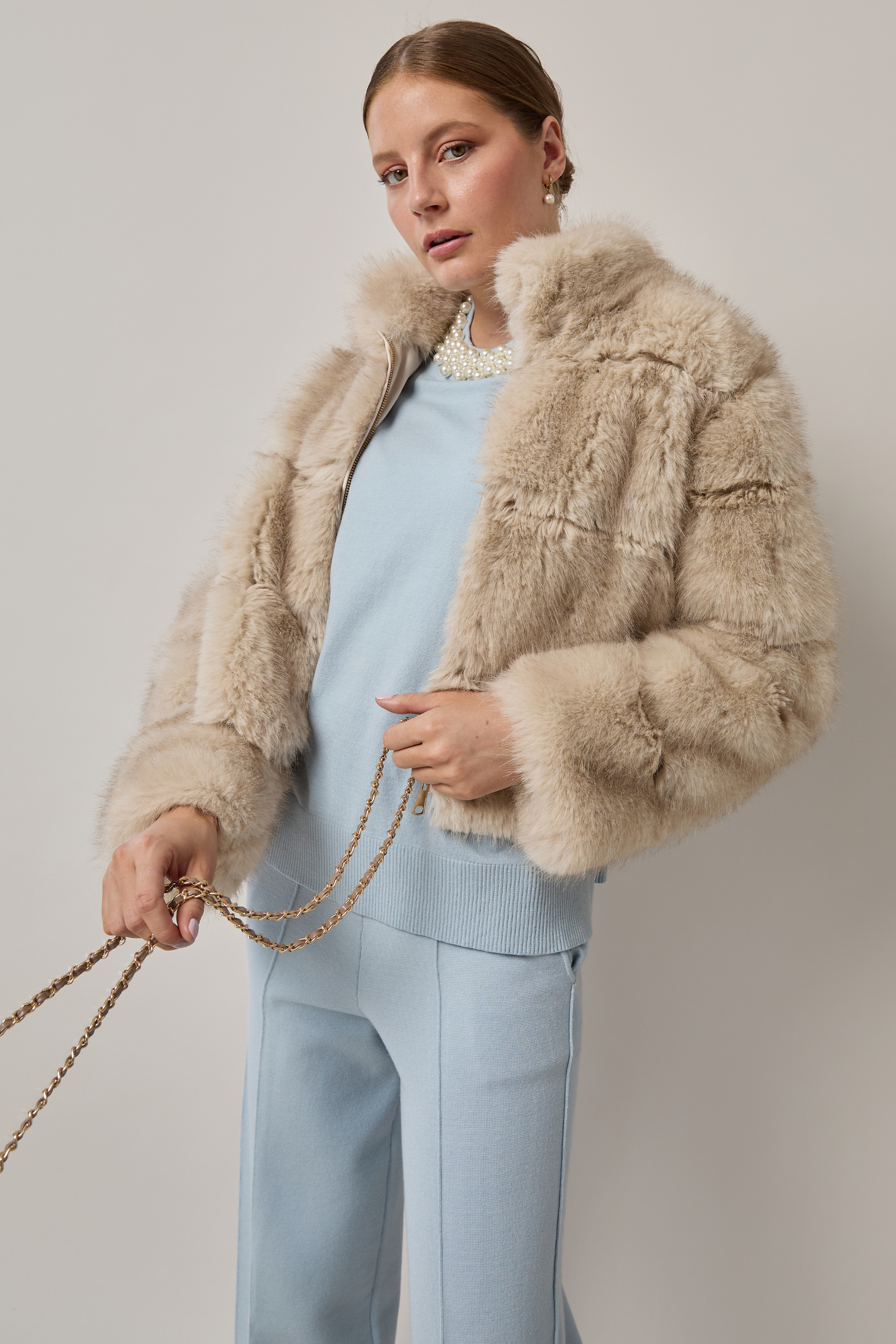 F26 Manteau court -Sable