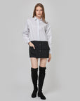 Mini Robe chemise bicolore avec poches en avant cargo CF25-002