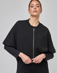 Short jacket with zip and short flared sleeves | CF25-408