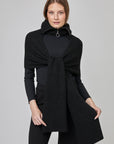 Collar with closure and integrated scarf | CF25-509 - Black