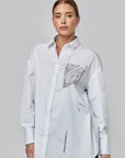 Long shirt with front and back print | CF25-609