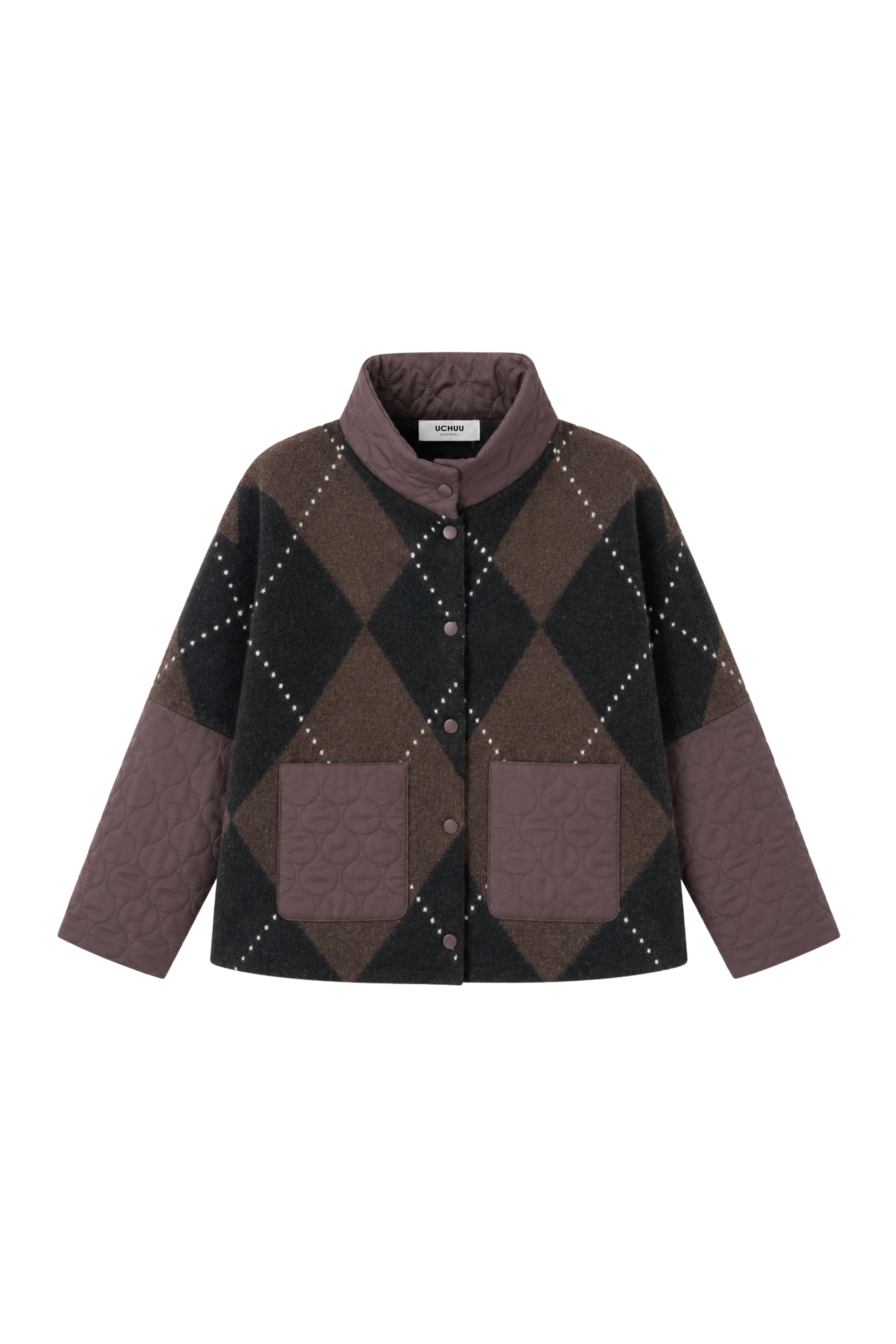 Veste argyle manches nylon - Coco