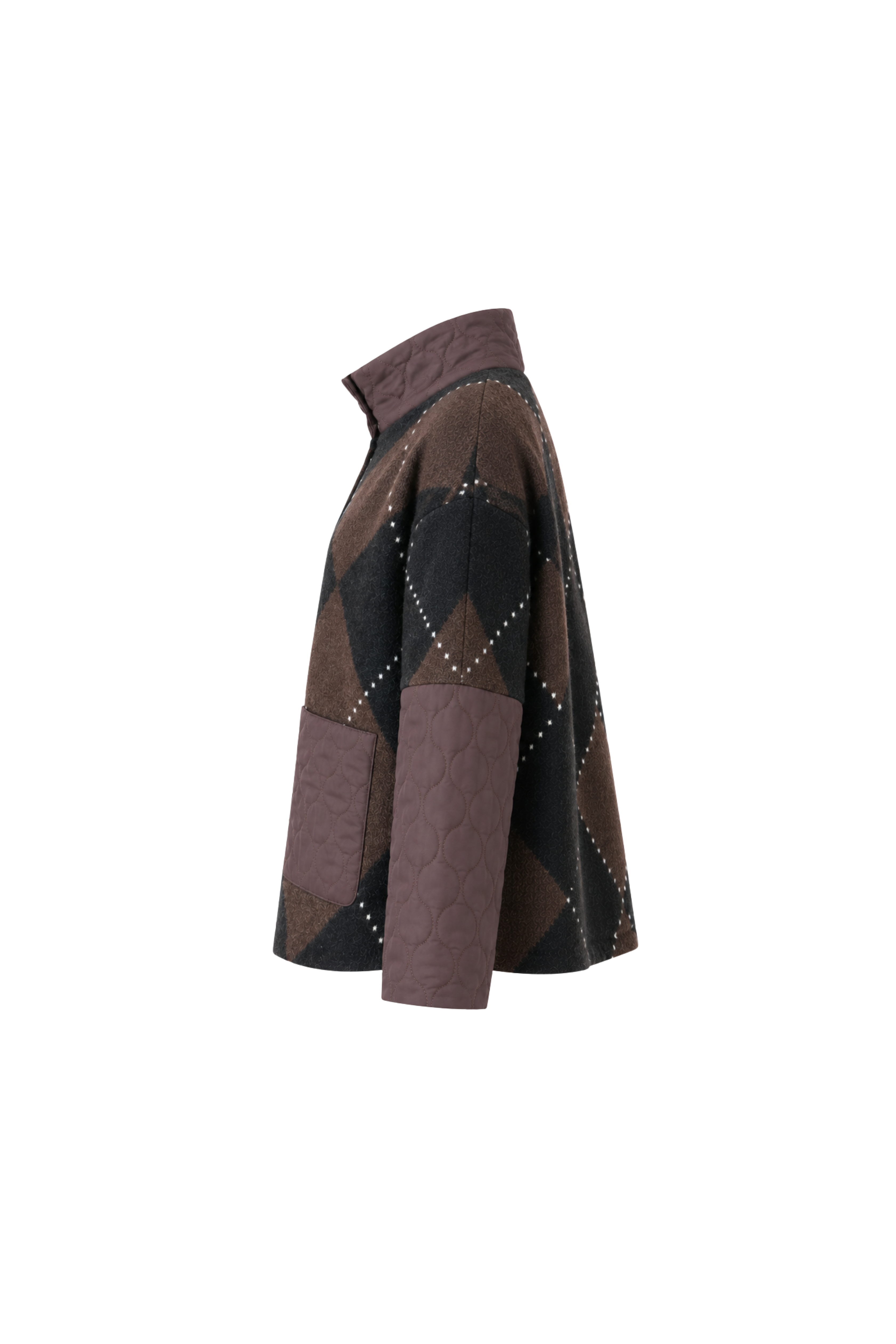 Veste argyle manches nylon - Coco