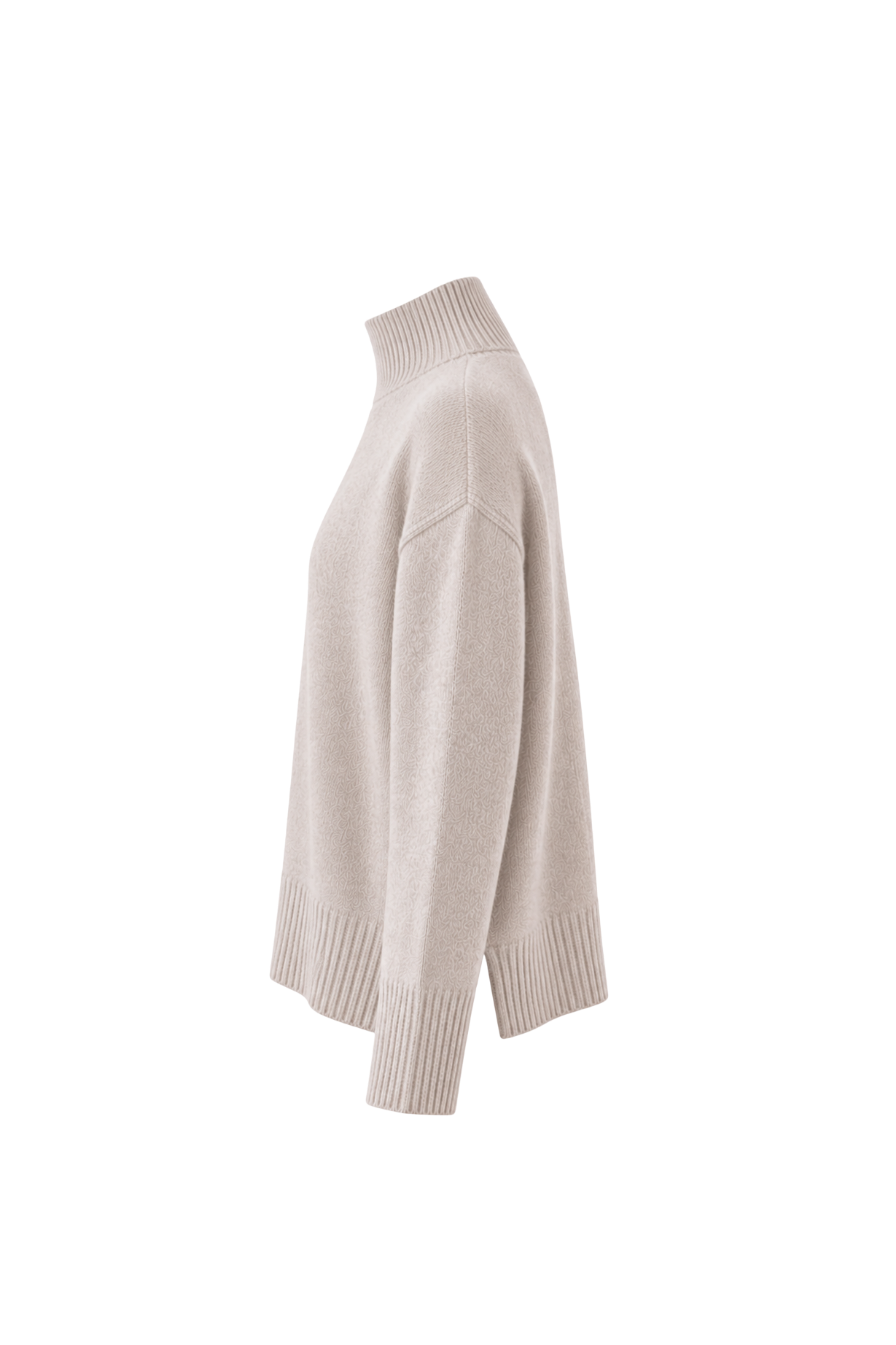 Chandail court col montant - Sable