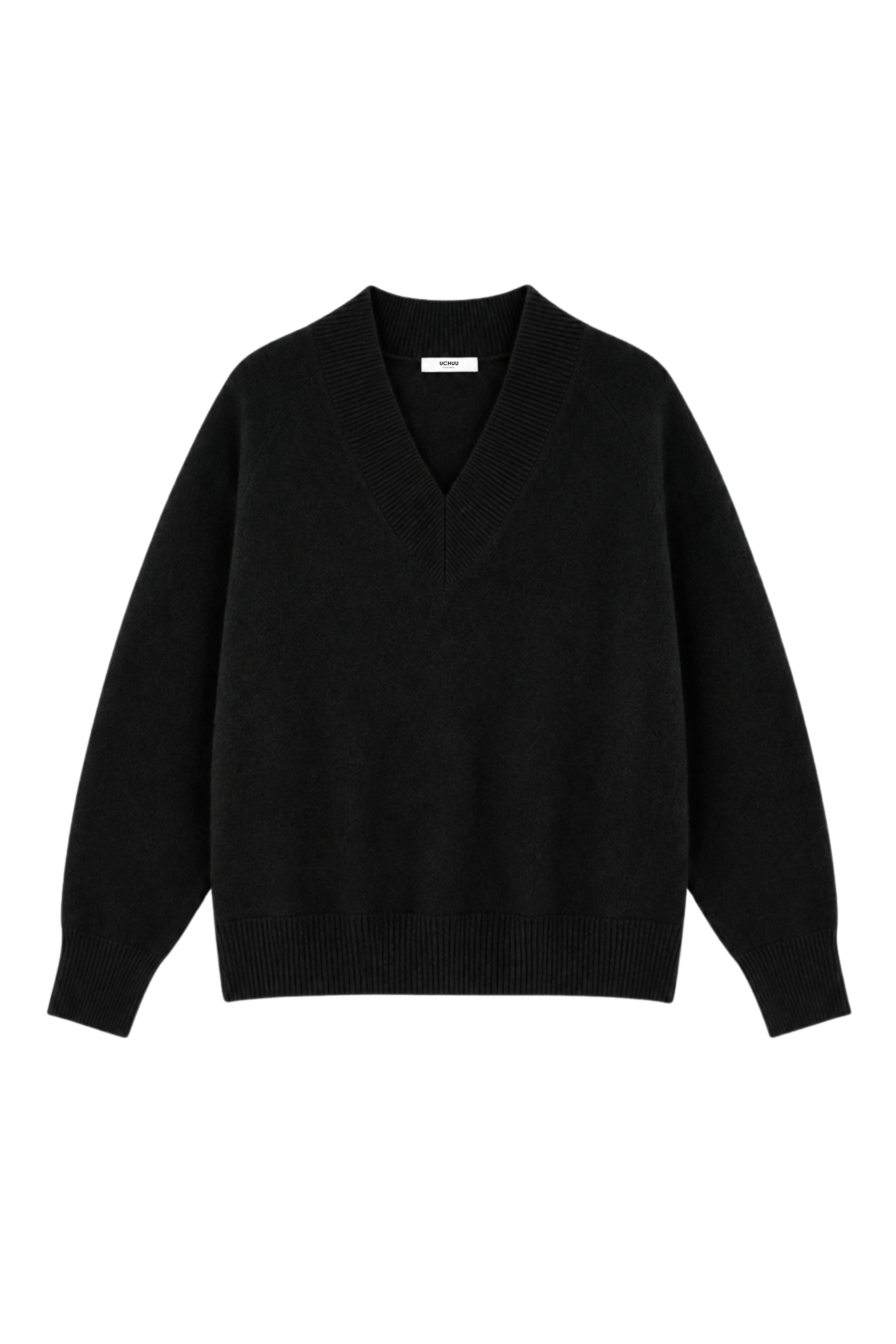 Chandail col en V - Noir