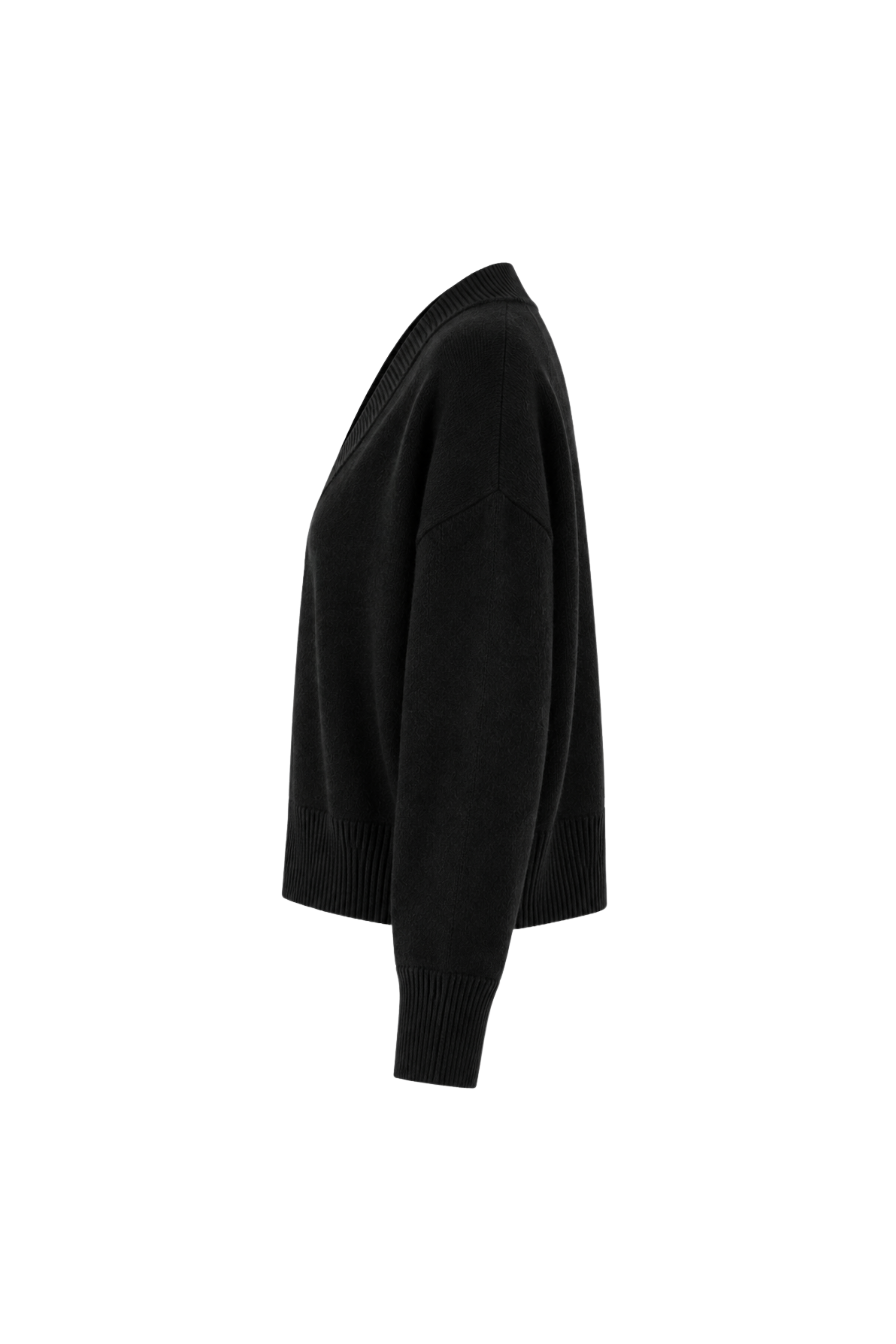 Chandail col en V - Noir