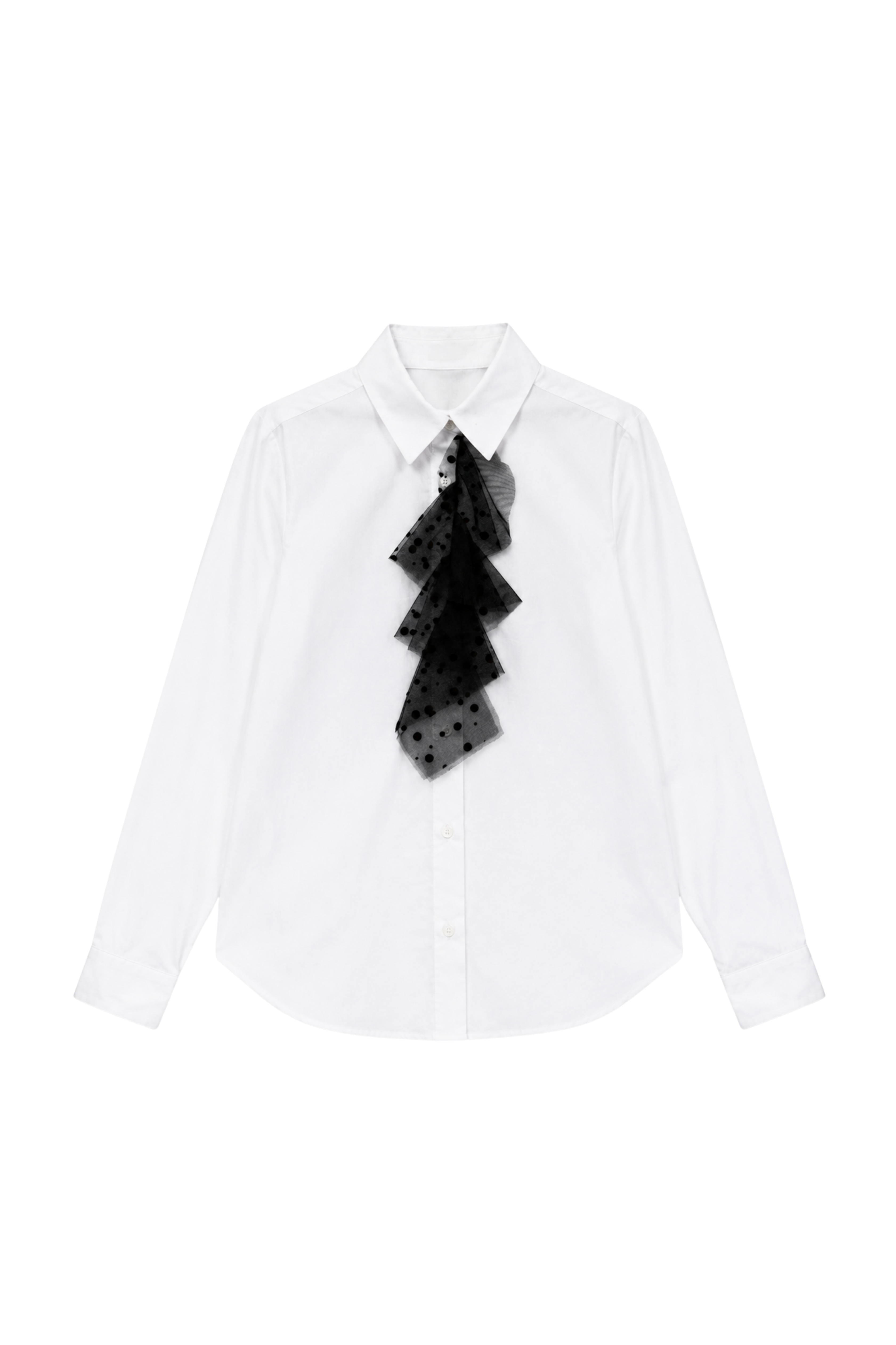 Chemise manches longues voile - Blanc