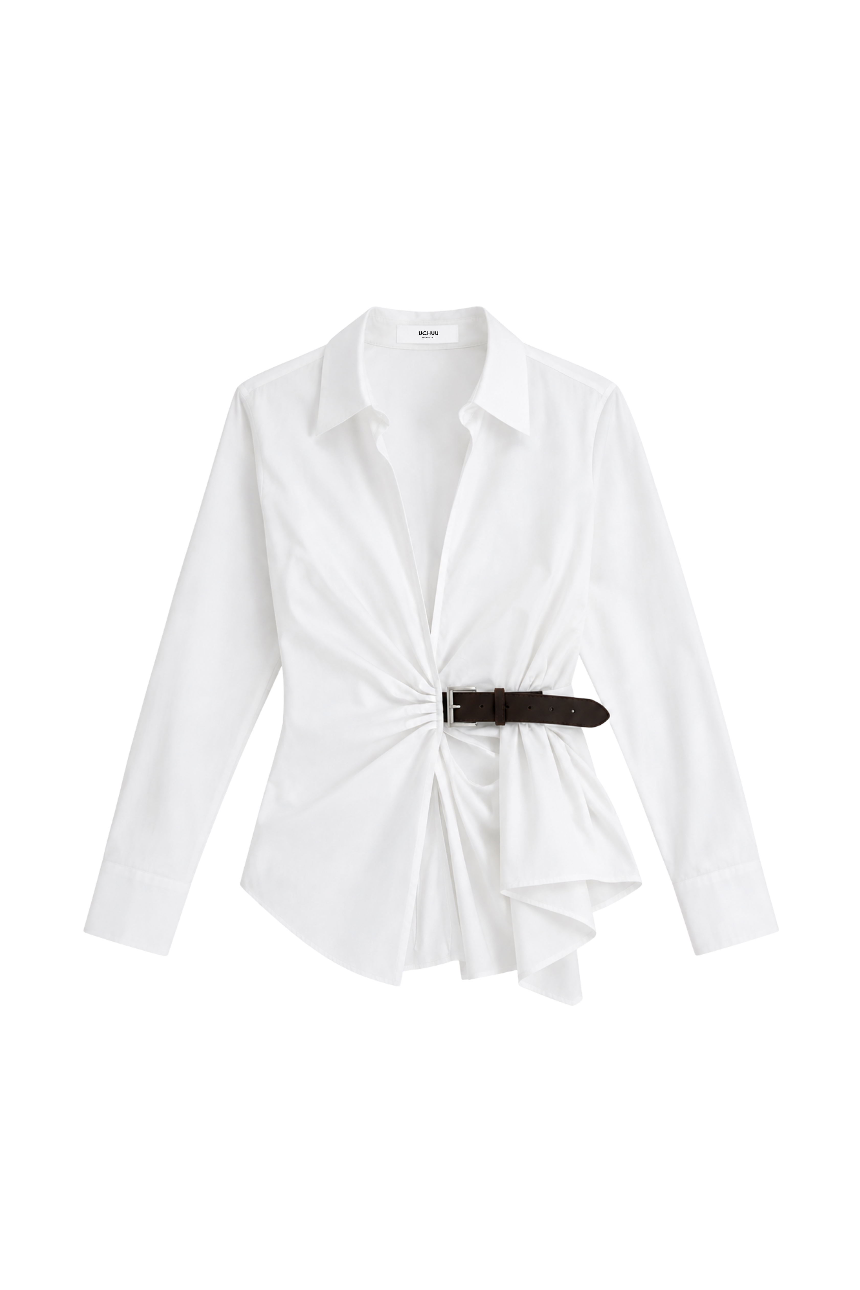 Chemise avec ceinture - Blanc