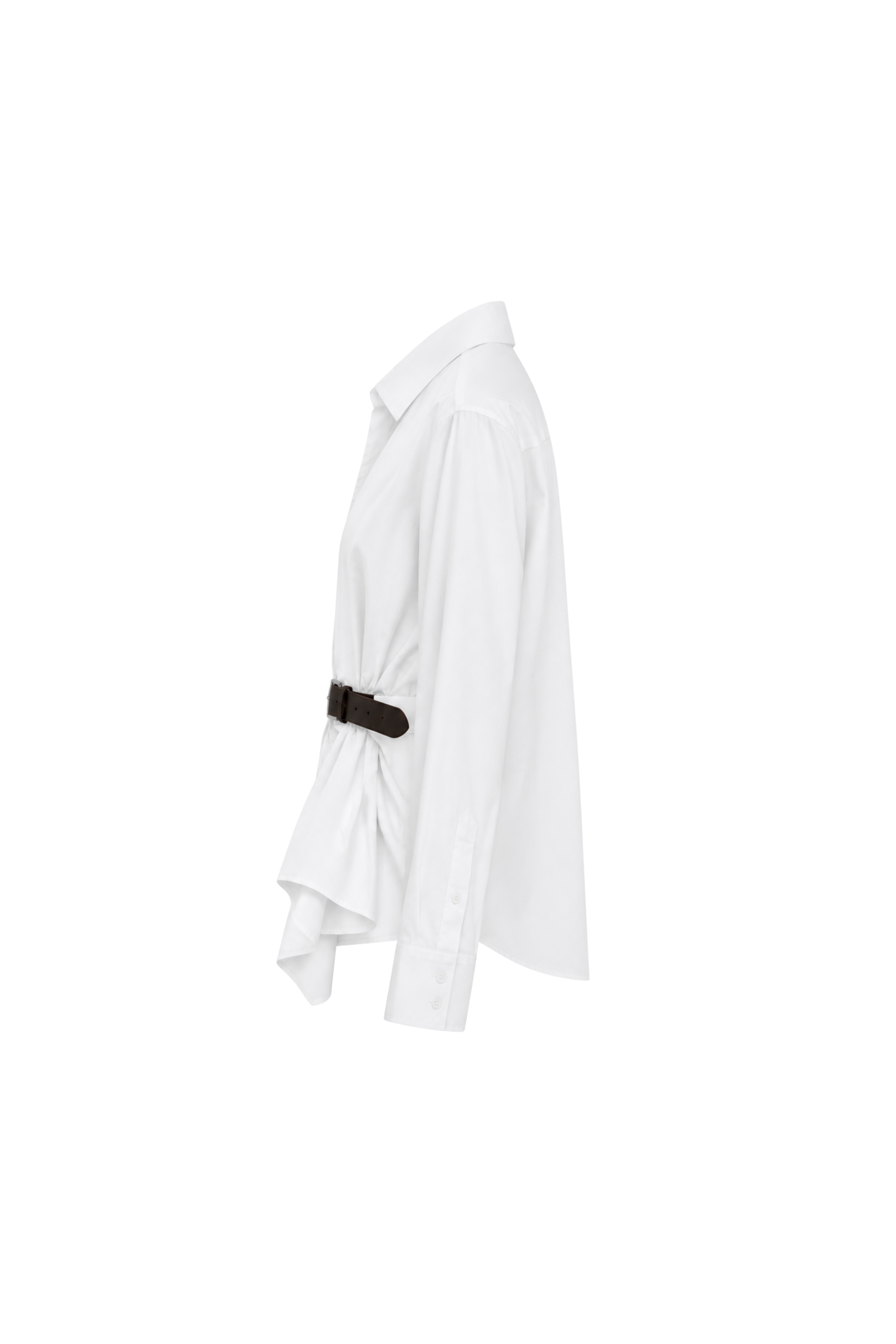 Chemise avec ceinture - Blanc