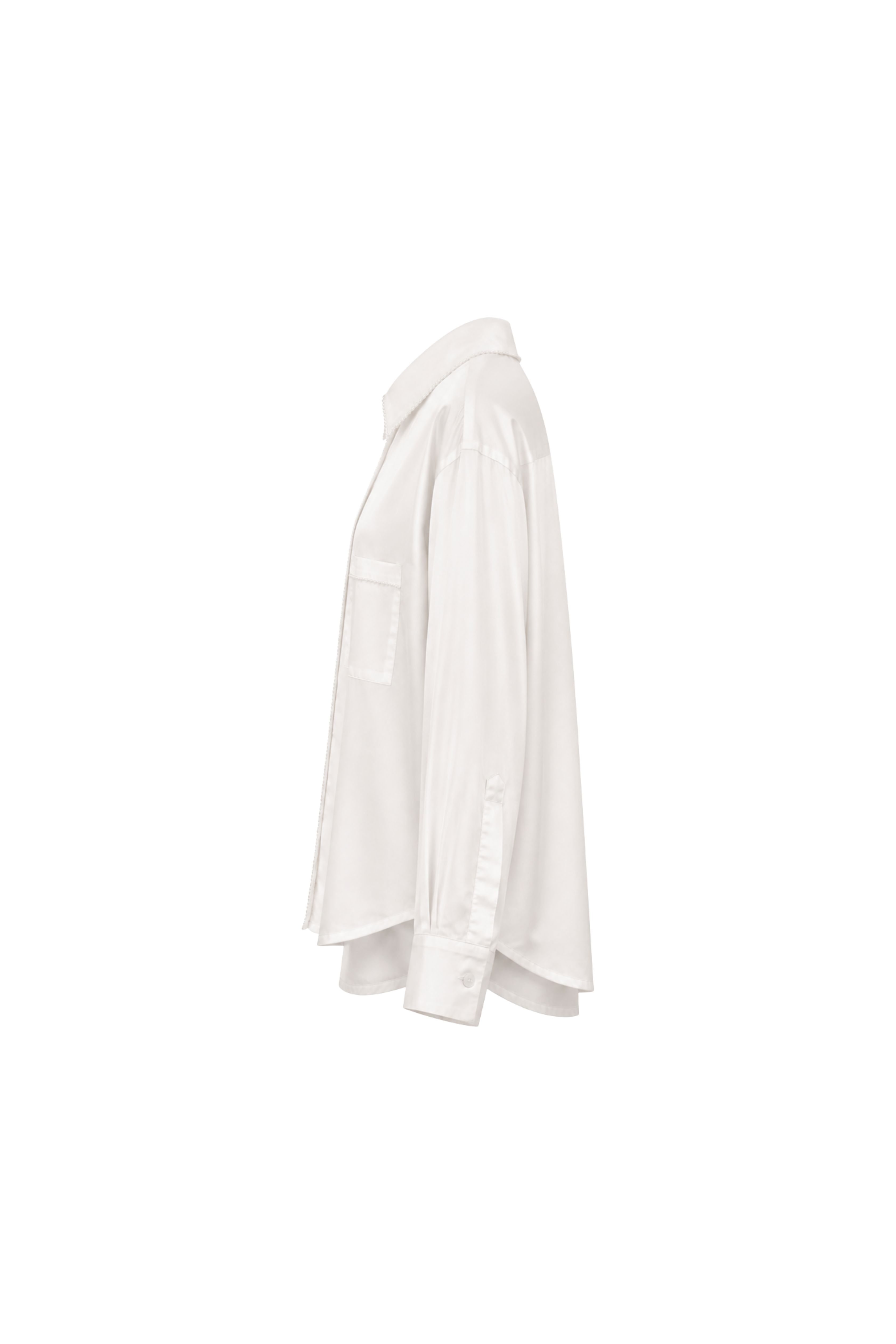 Chemise à boutons perlés - Blanc