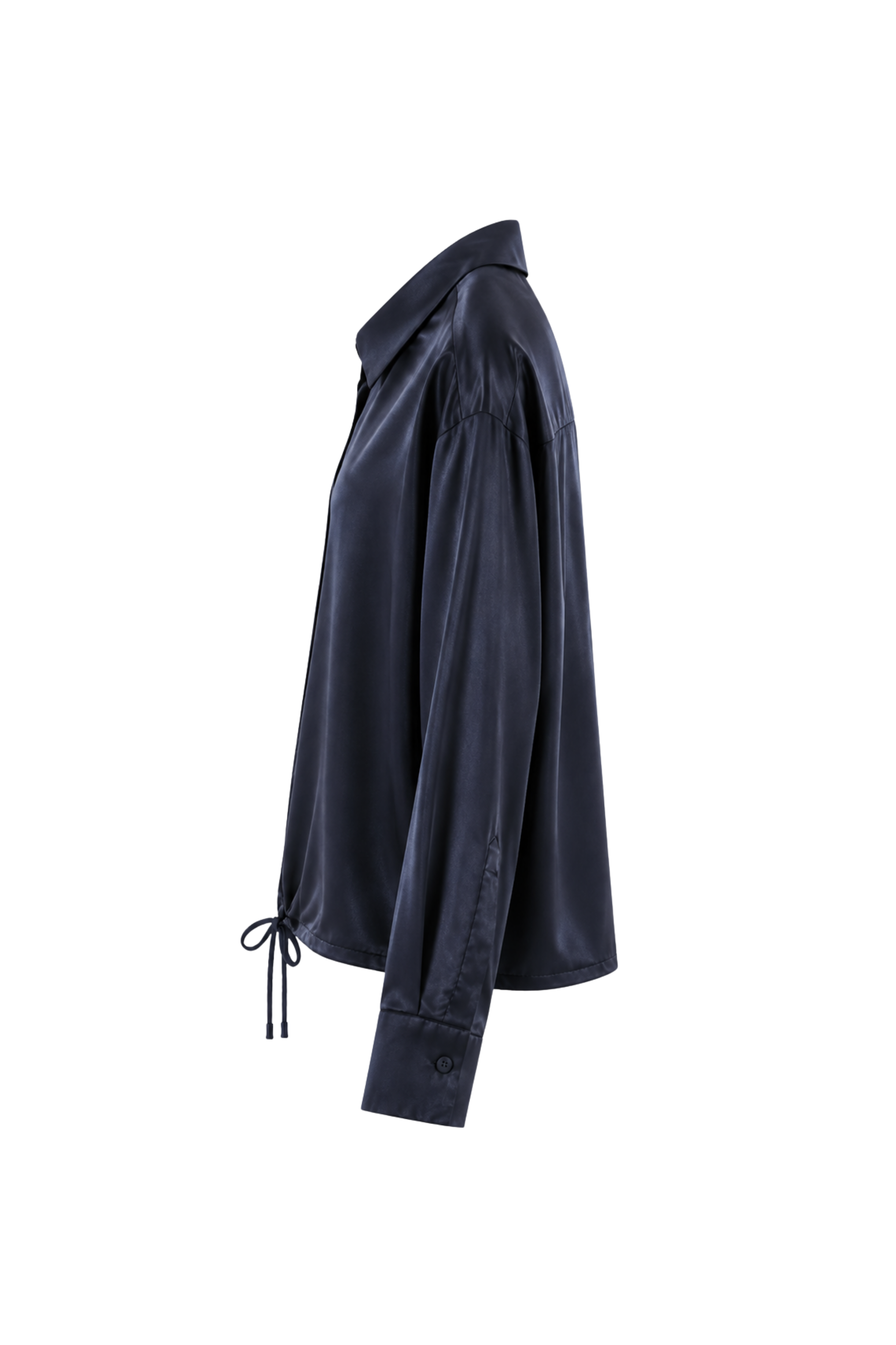 Chemise courte en satin - Navy