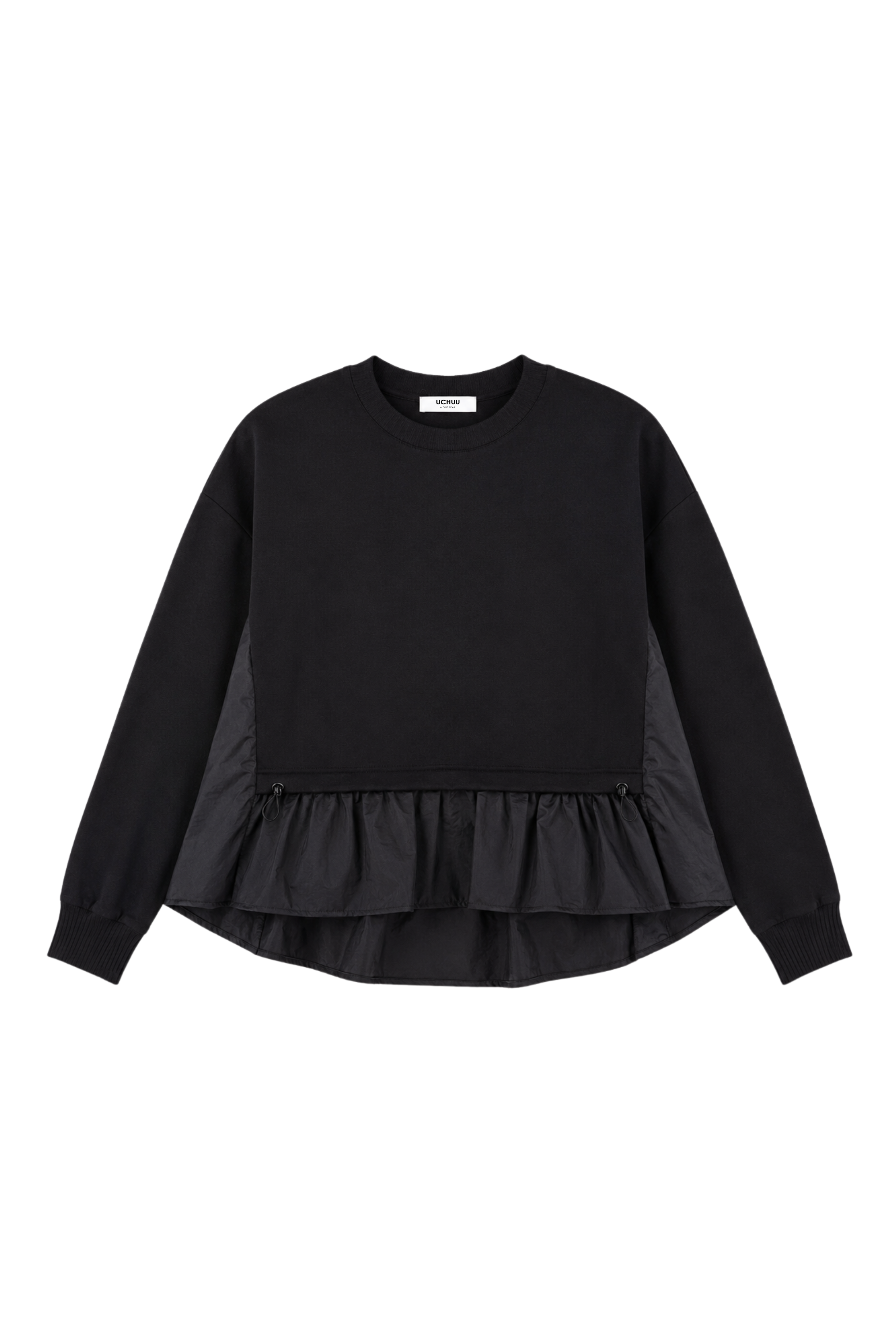 Haut à volant nylon - Noir