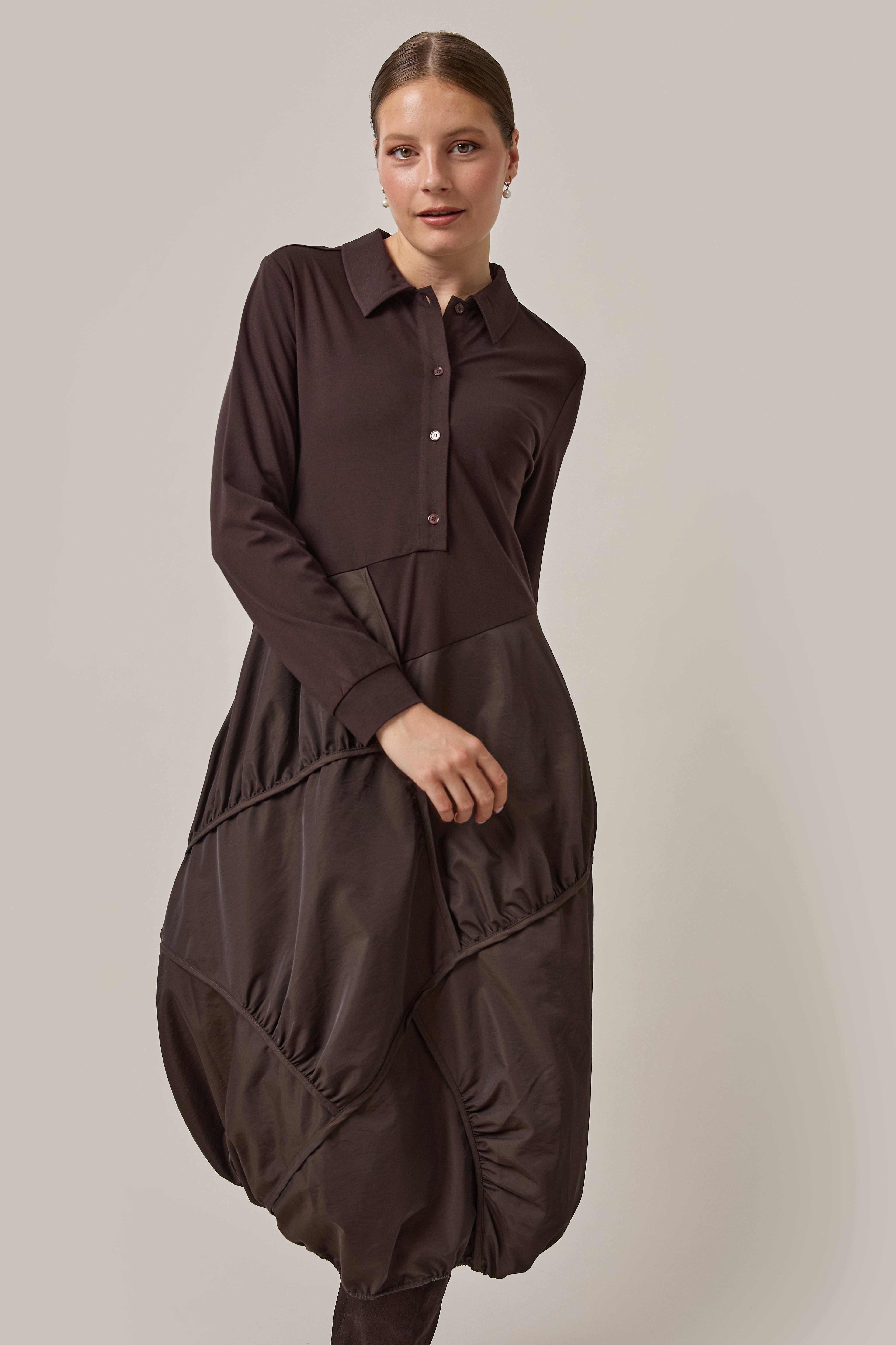 Robe longue à empiècement nylon - Coco