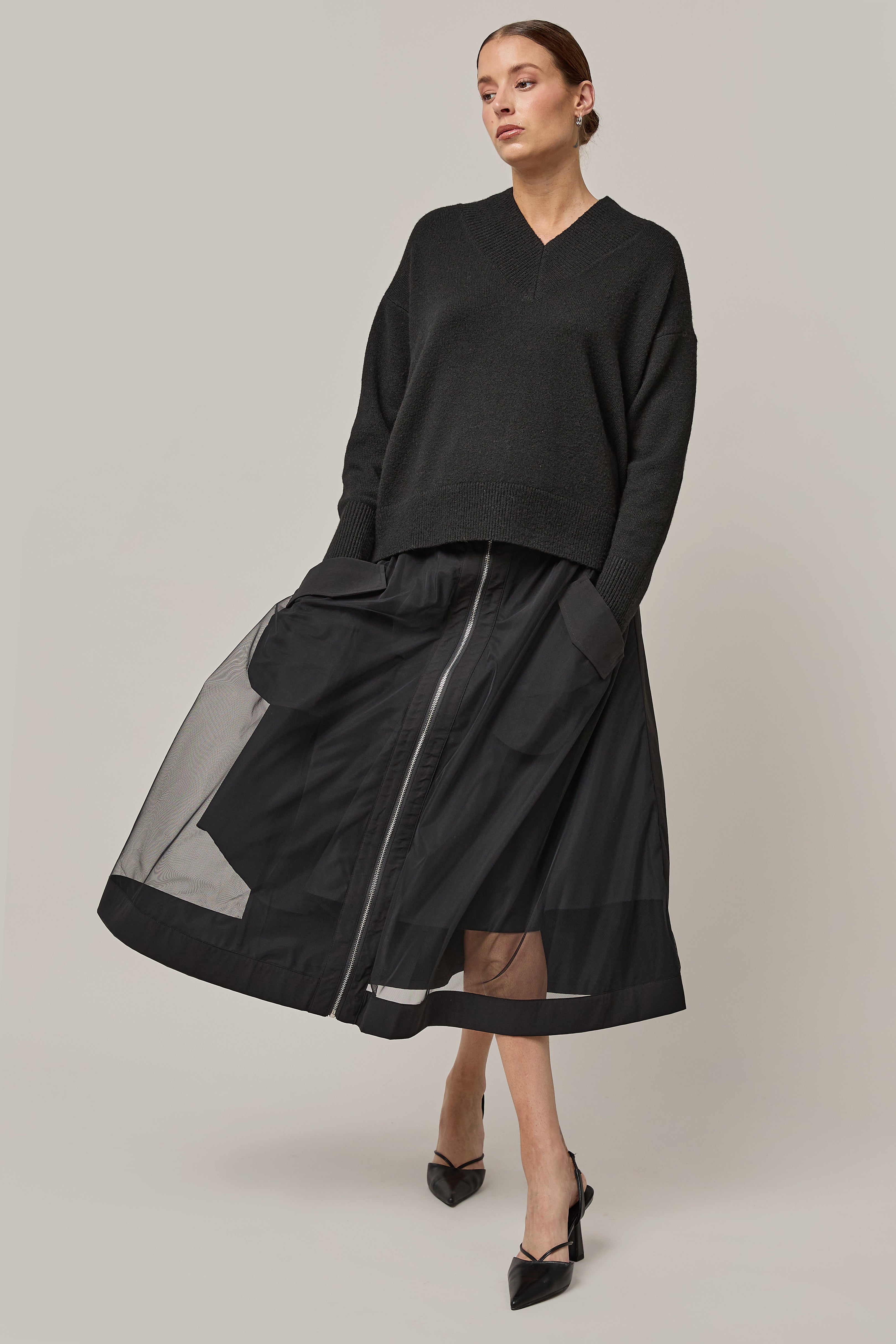 Jupe mesh doublé