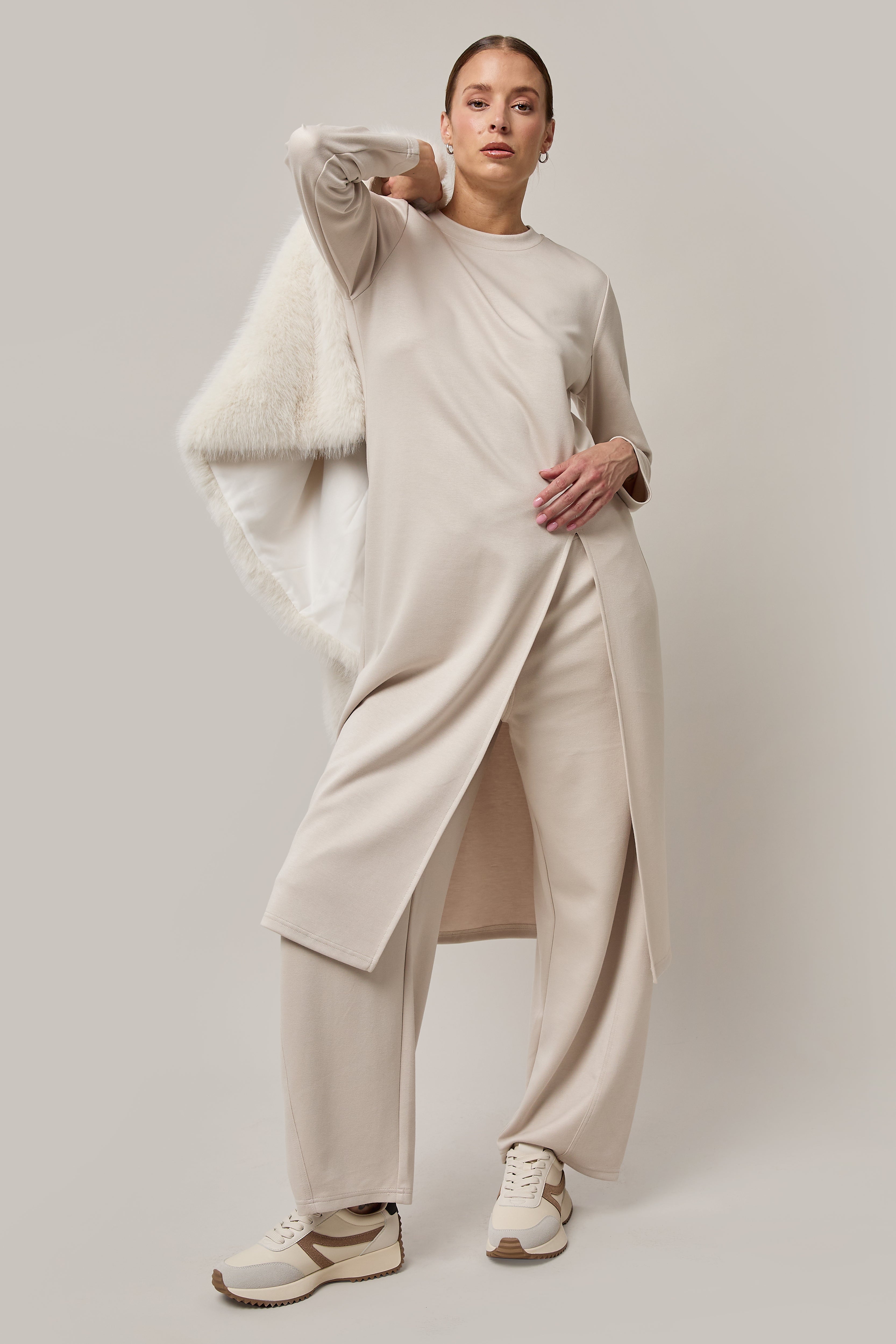 Barrel Leg Pants - Sand