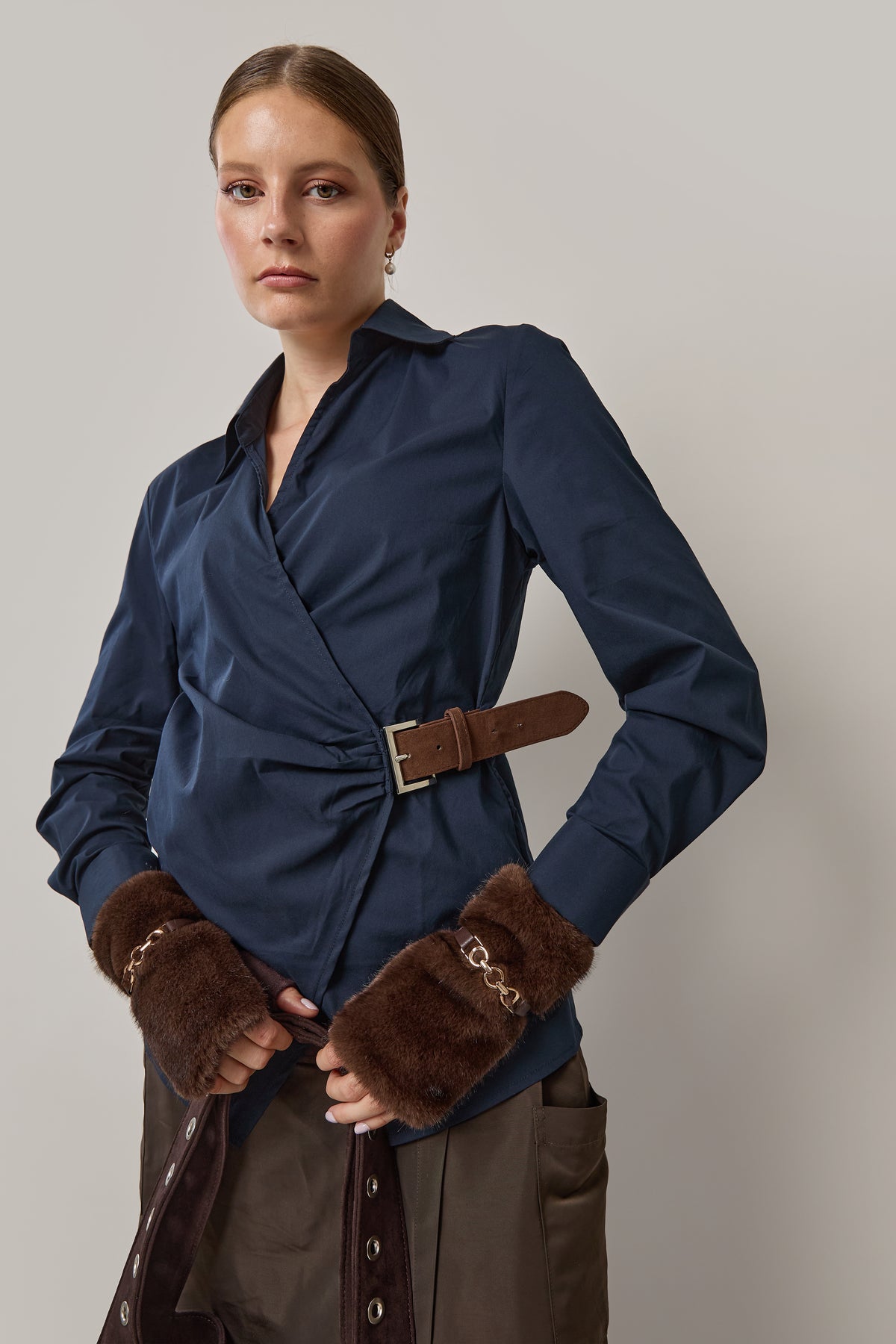 Chemise avec ceinture - Navy
