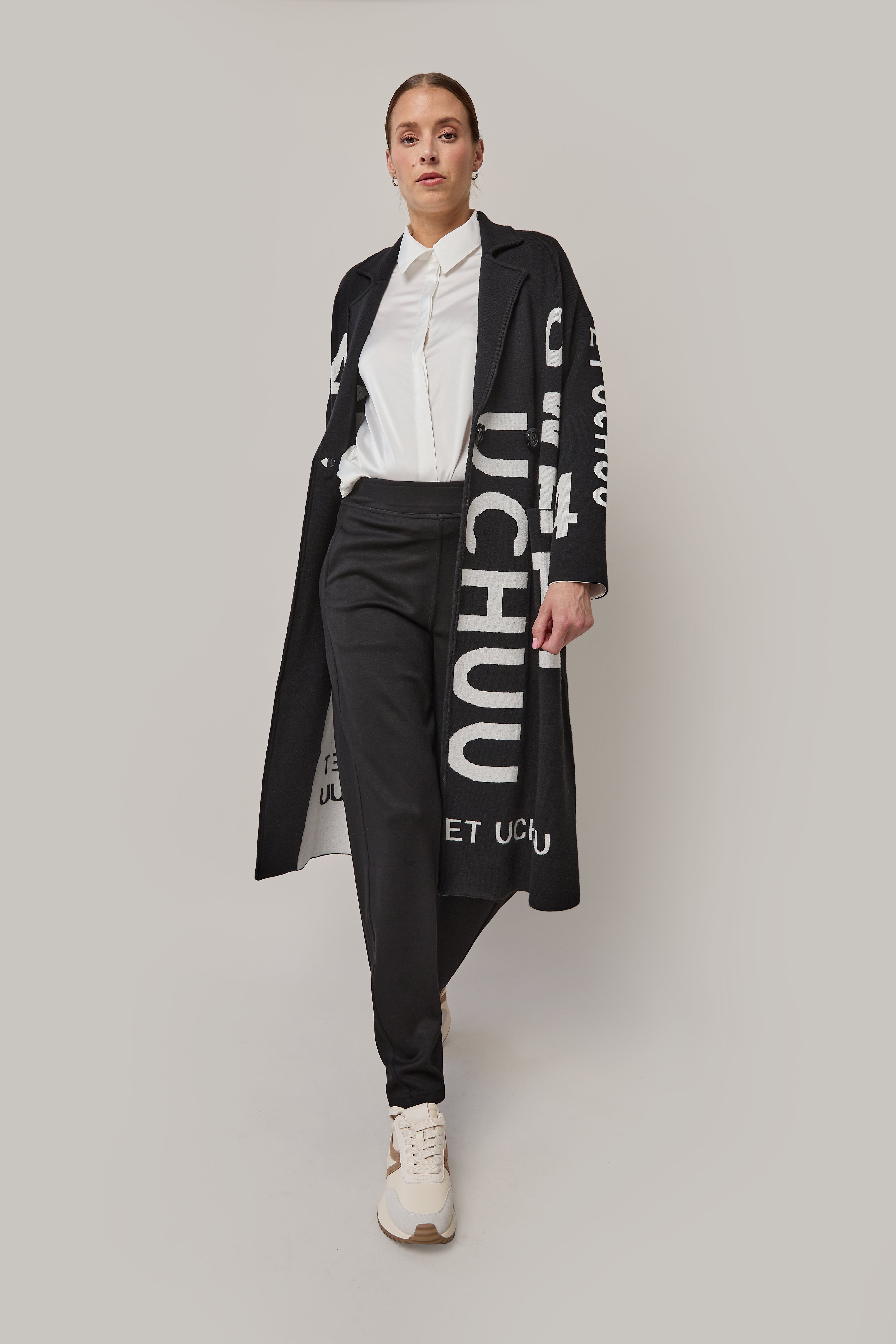 Long cardigan signature - Noir
