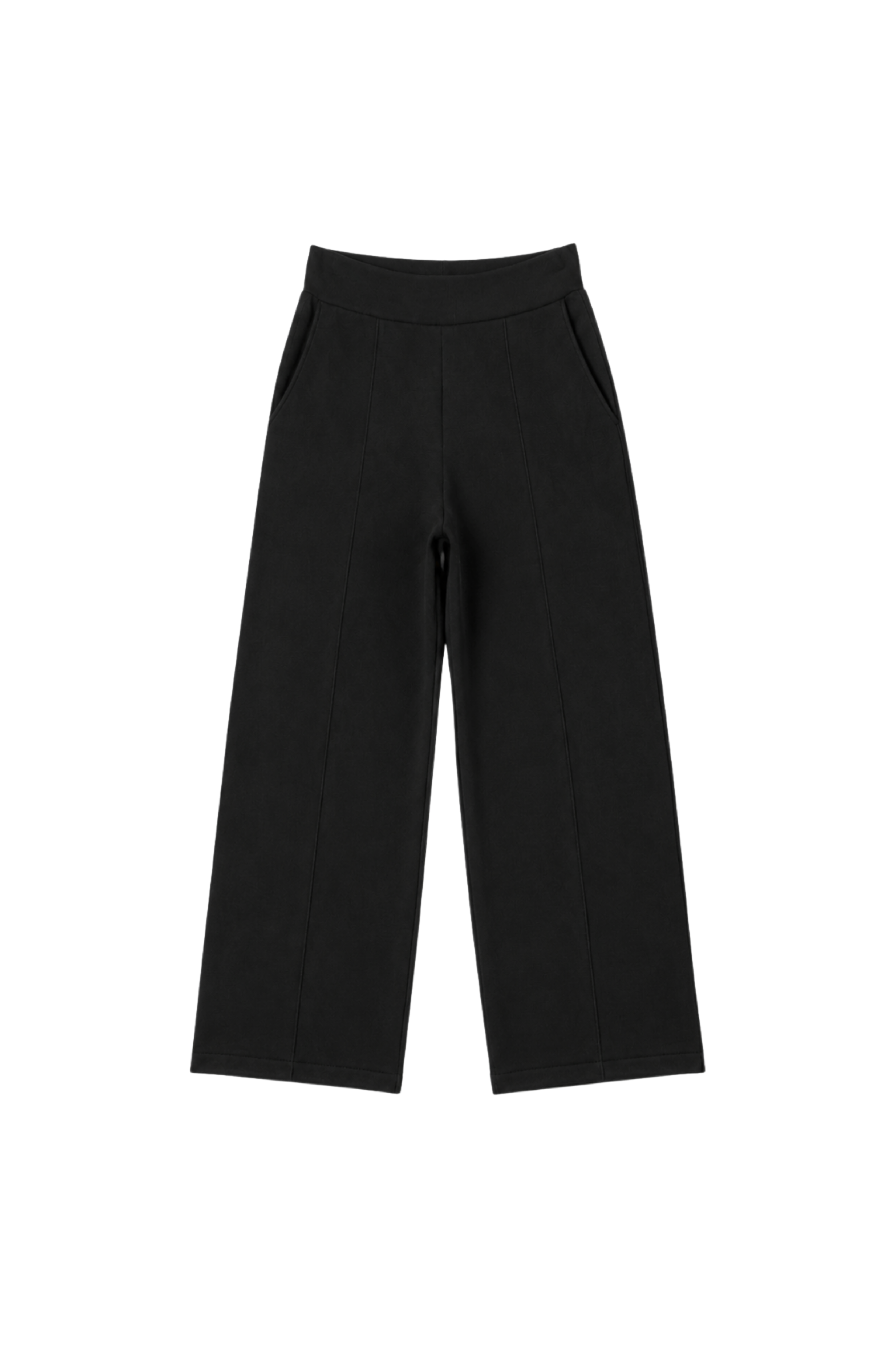 Pantalon en tricot jambe large - Noir