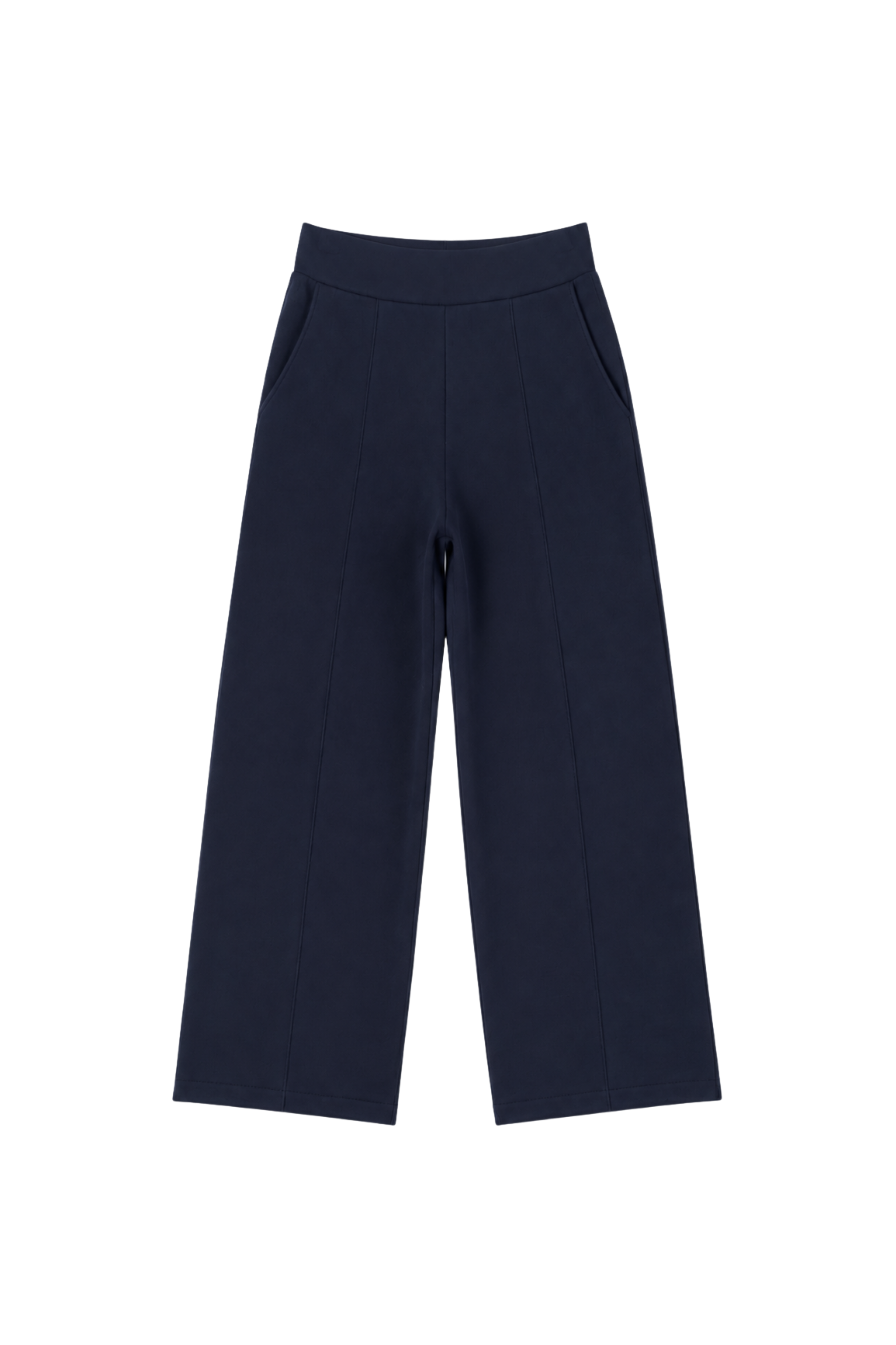 Pantalon en tricot jambe large - Navy