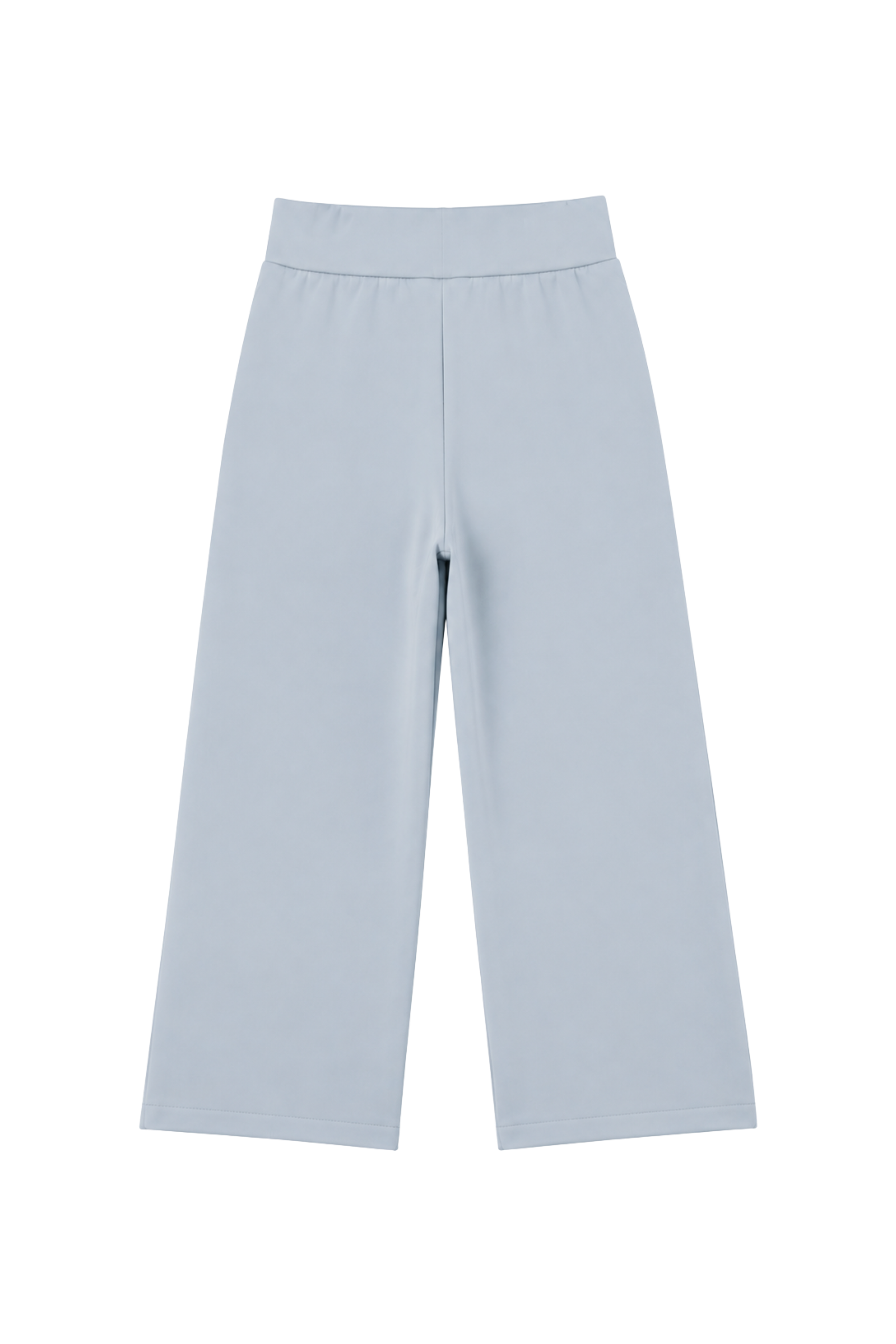 Pantalon en tricot jambe large - Bleu