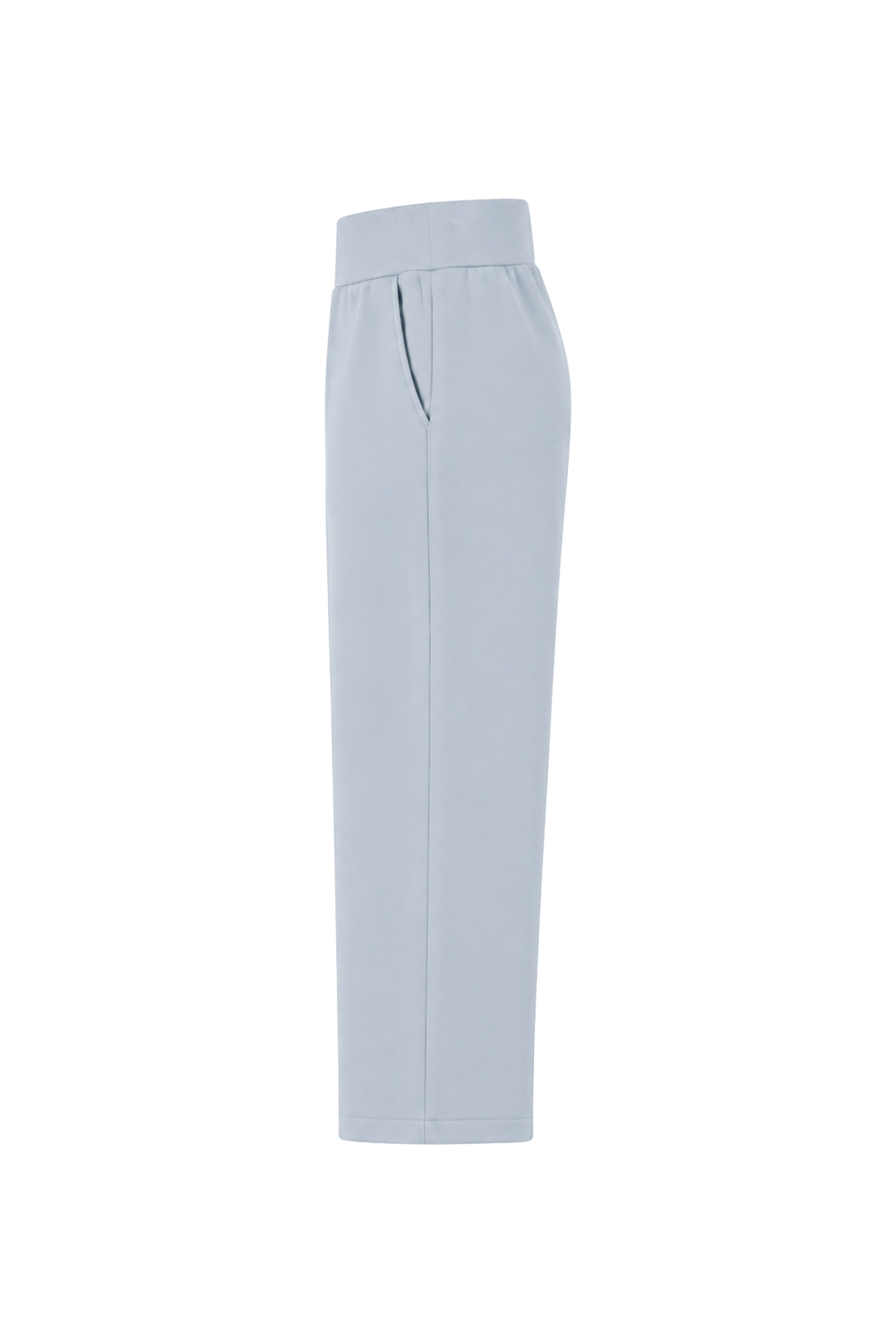 Pantalon en tricot jambe large - Bleu