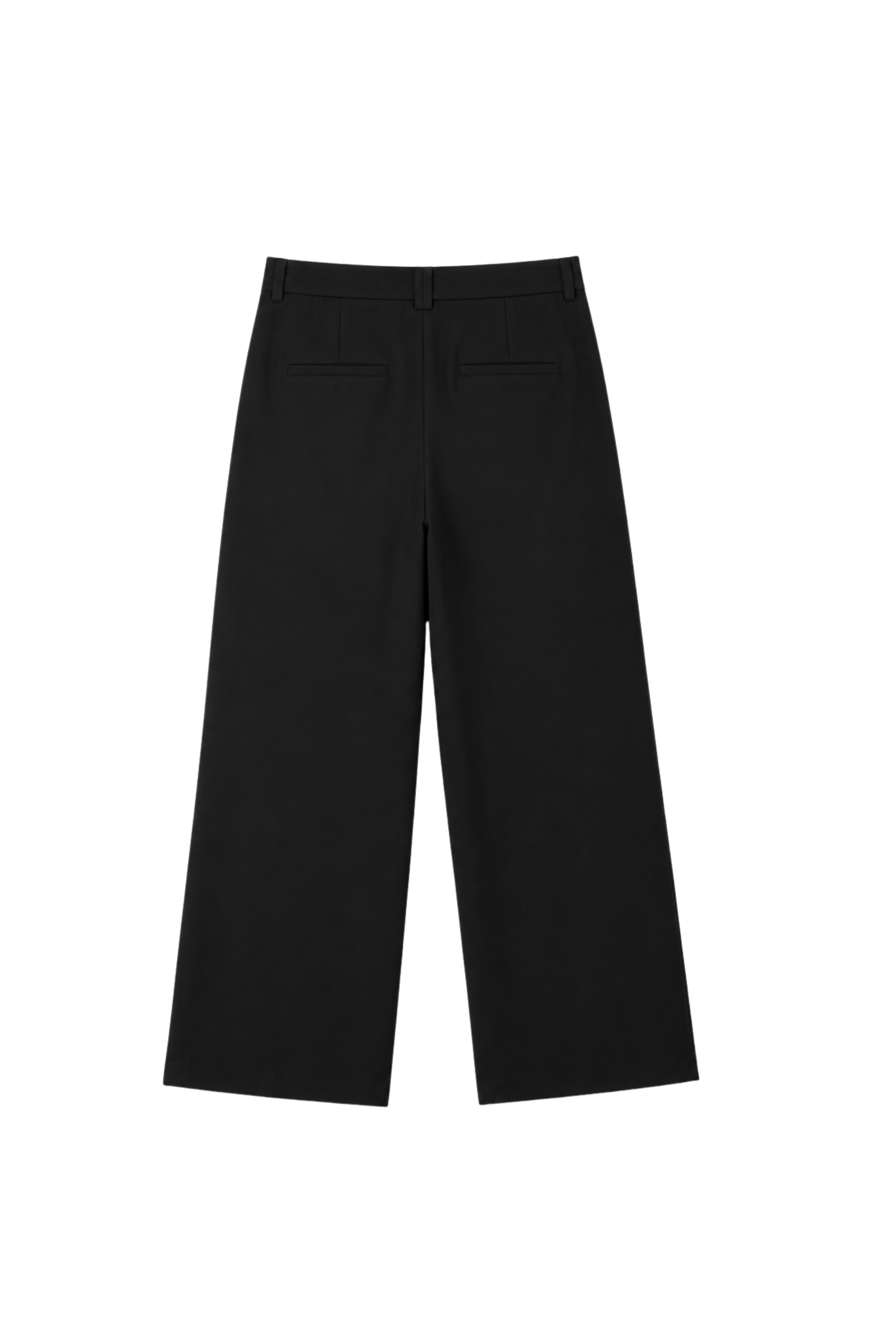 Pantalon jambe large boucle avant - Noir