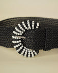 SA24 Pearls Belt Black