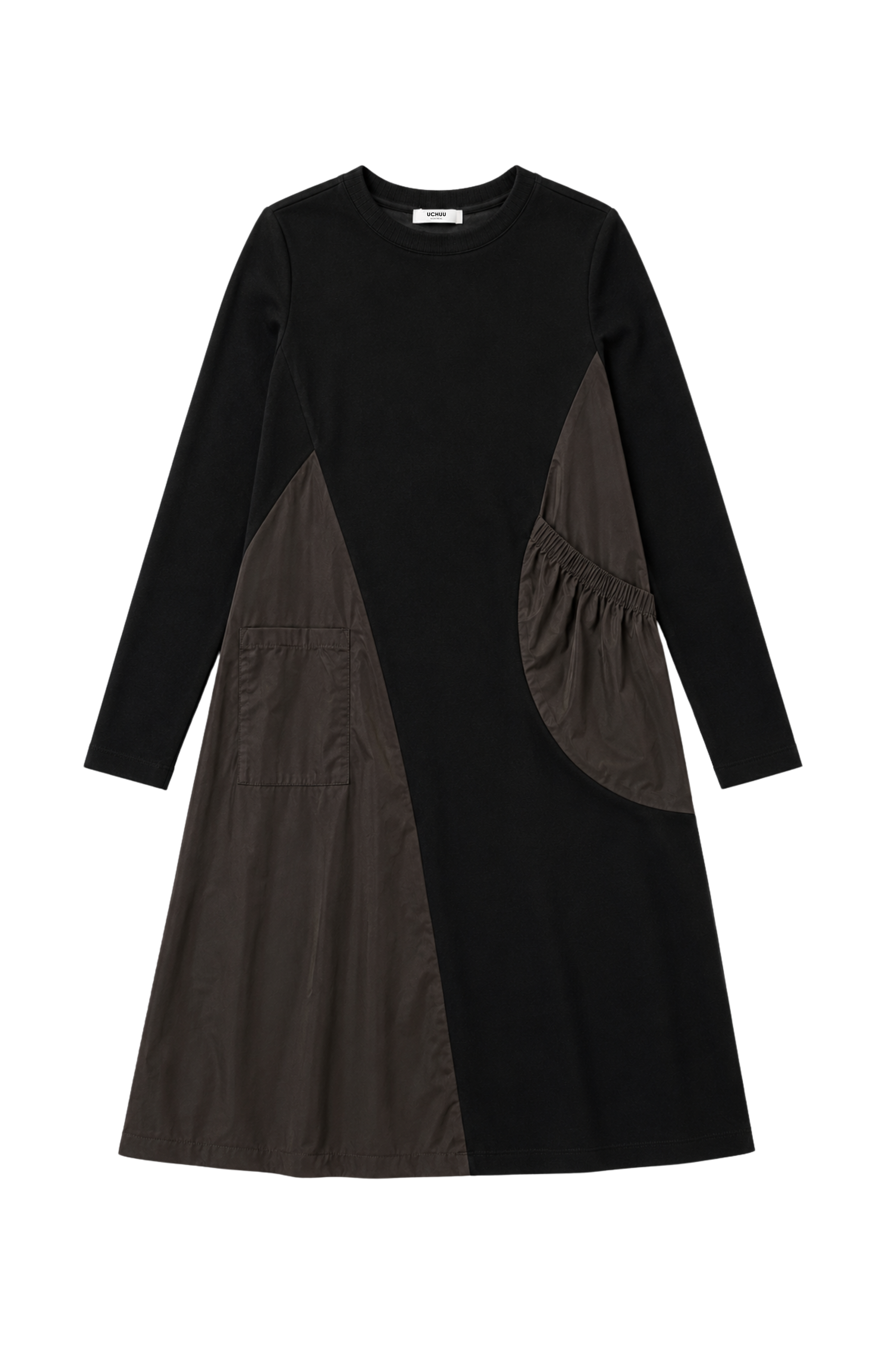 Robe à empiècement nylon - Noir