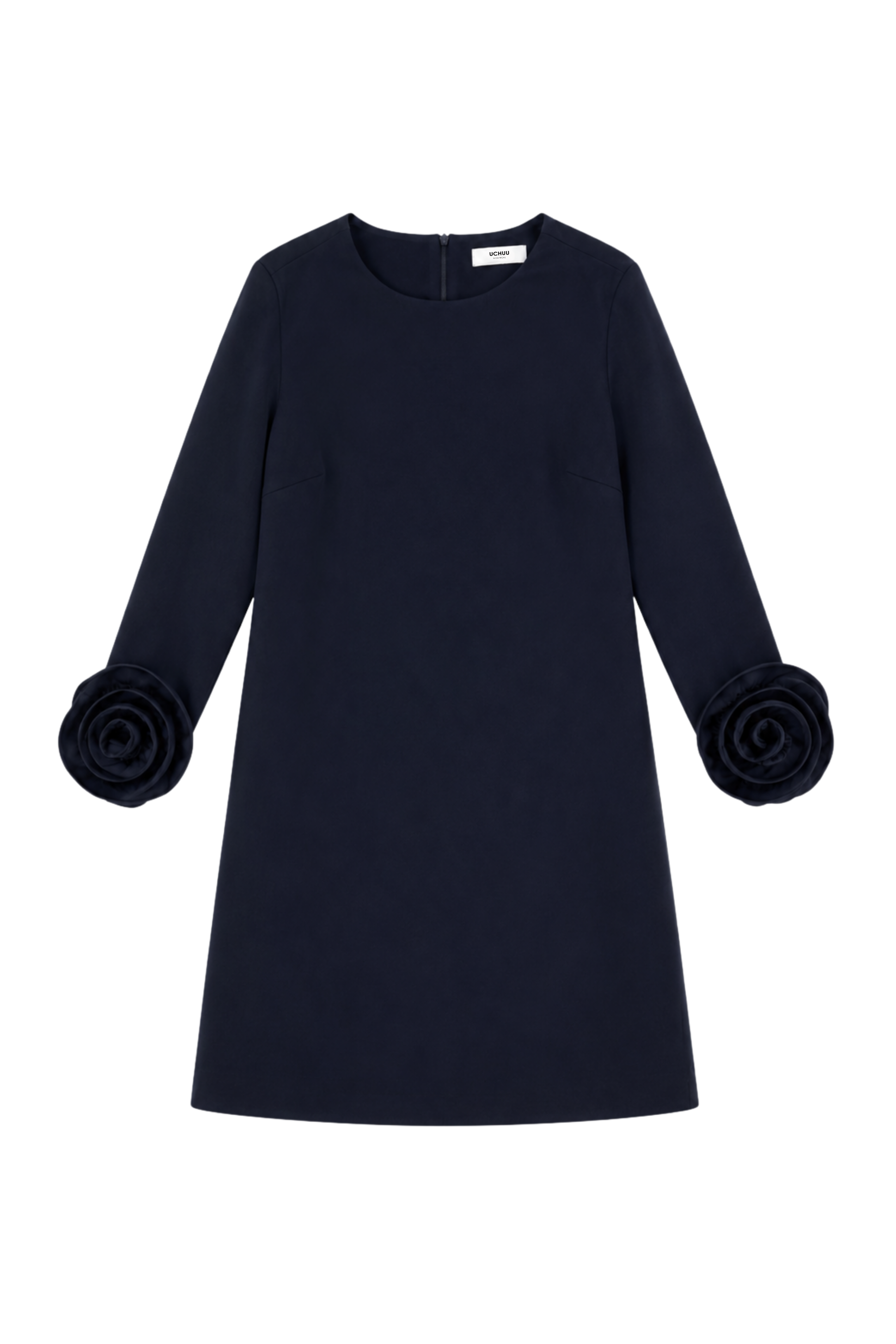Robe manches roses - Navy