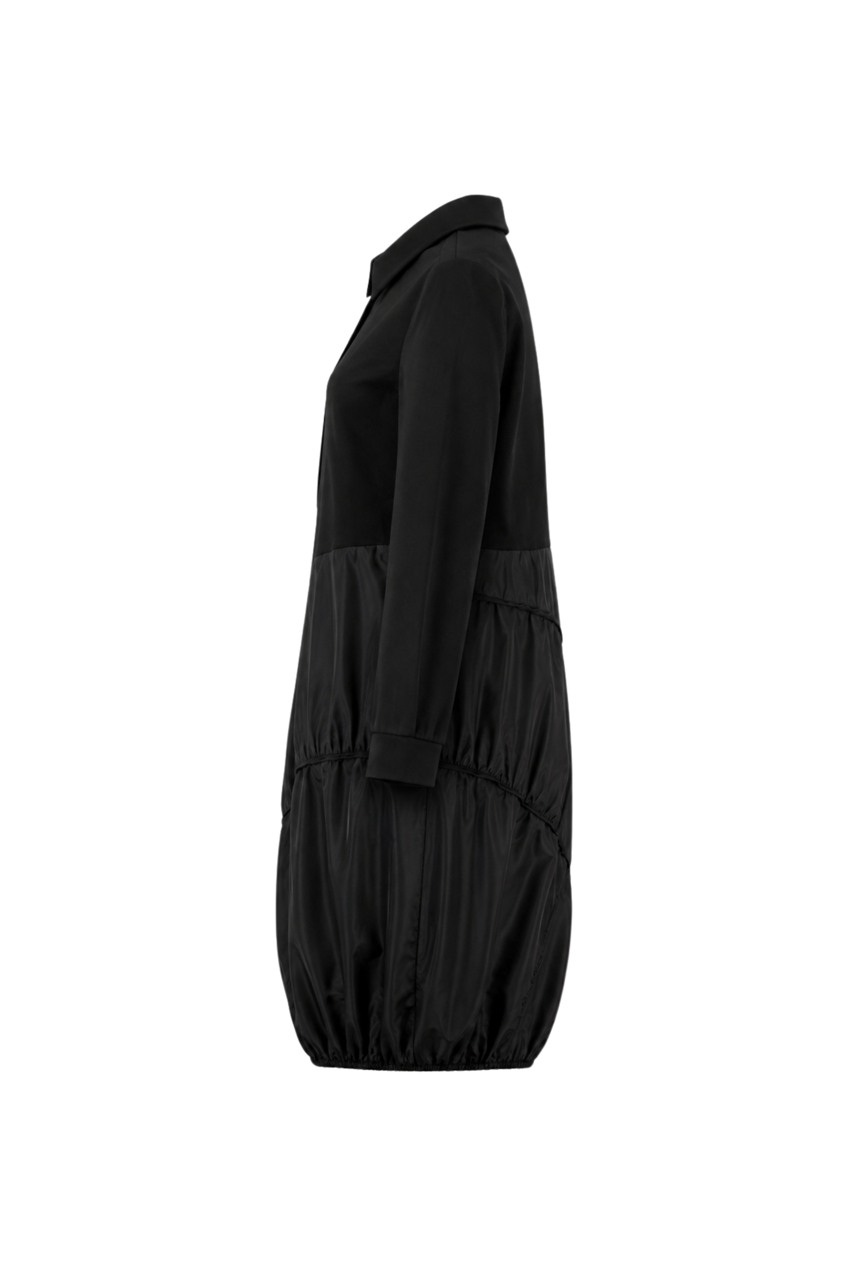 Robe longue à empiècement nylon - Noir