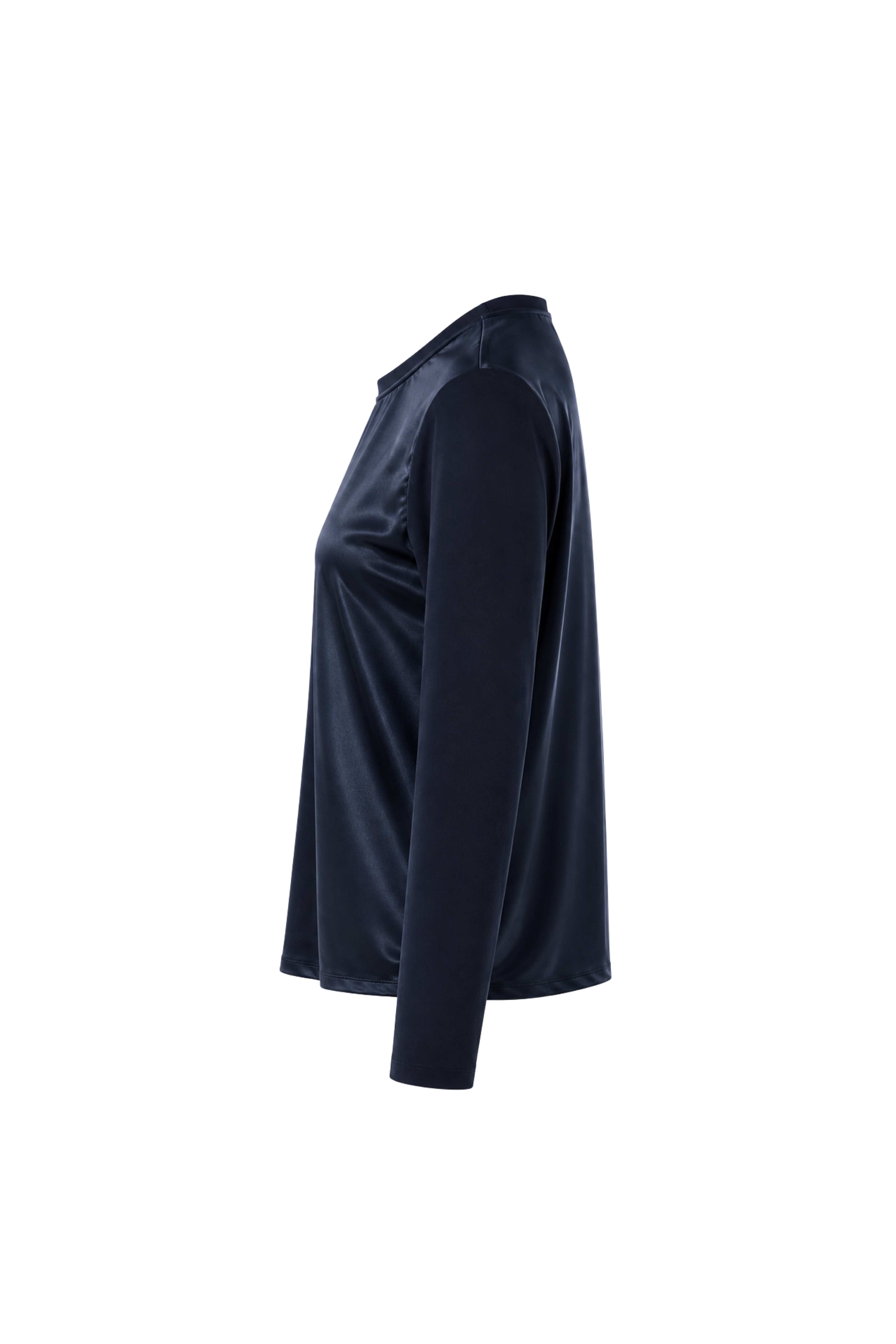 T-shirt satin et jersey - Navy